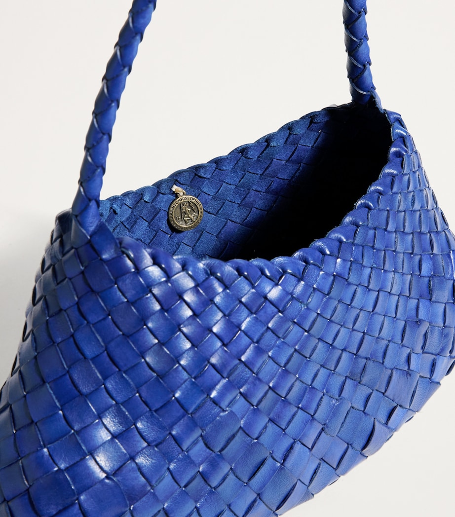 Leather Rosanna Shoulder Bag NAVY Image 4