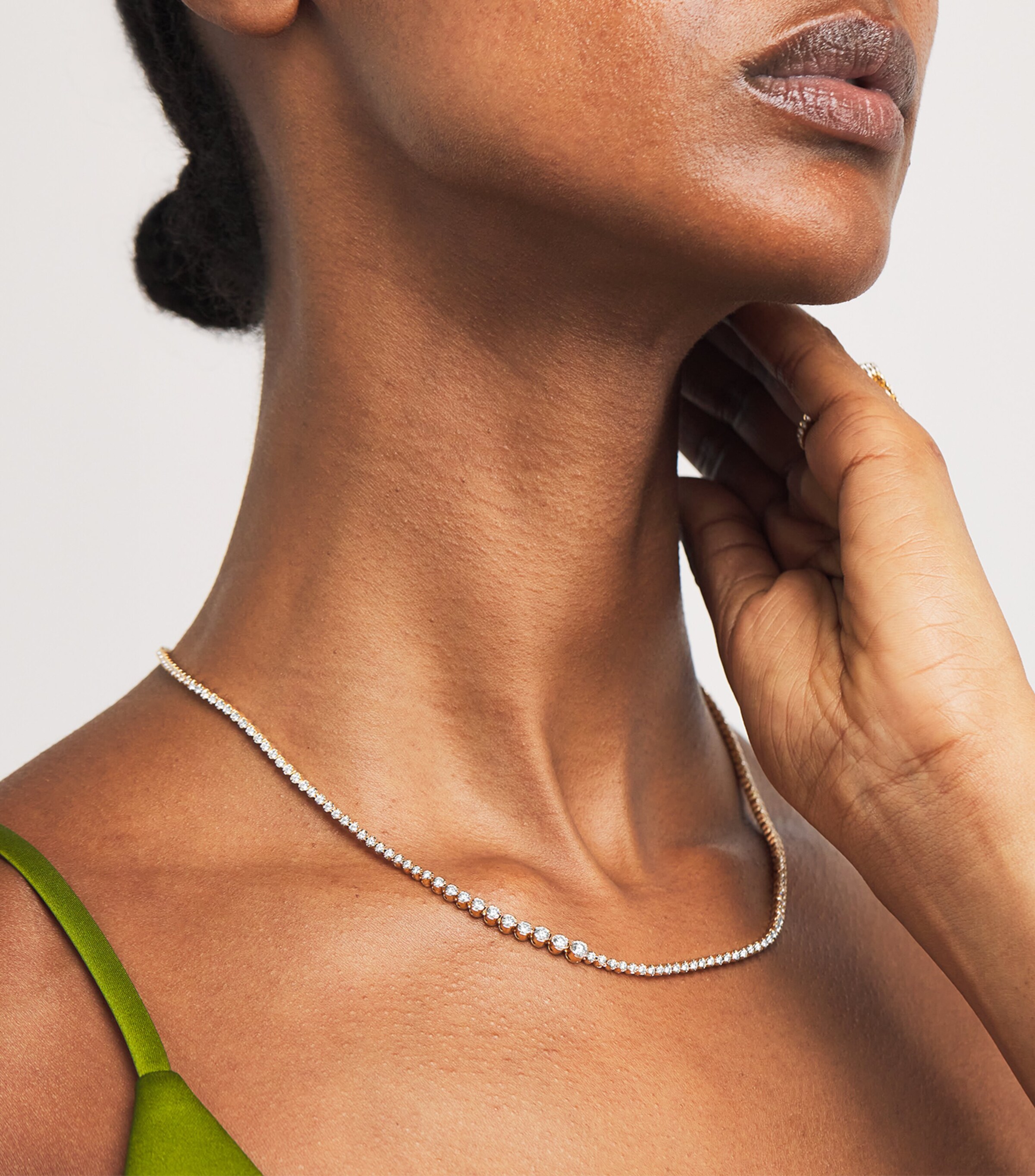 Yellow Gold and Diamond Nuage de Tennis Necklace YELLOW GOLD Image 4