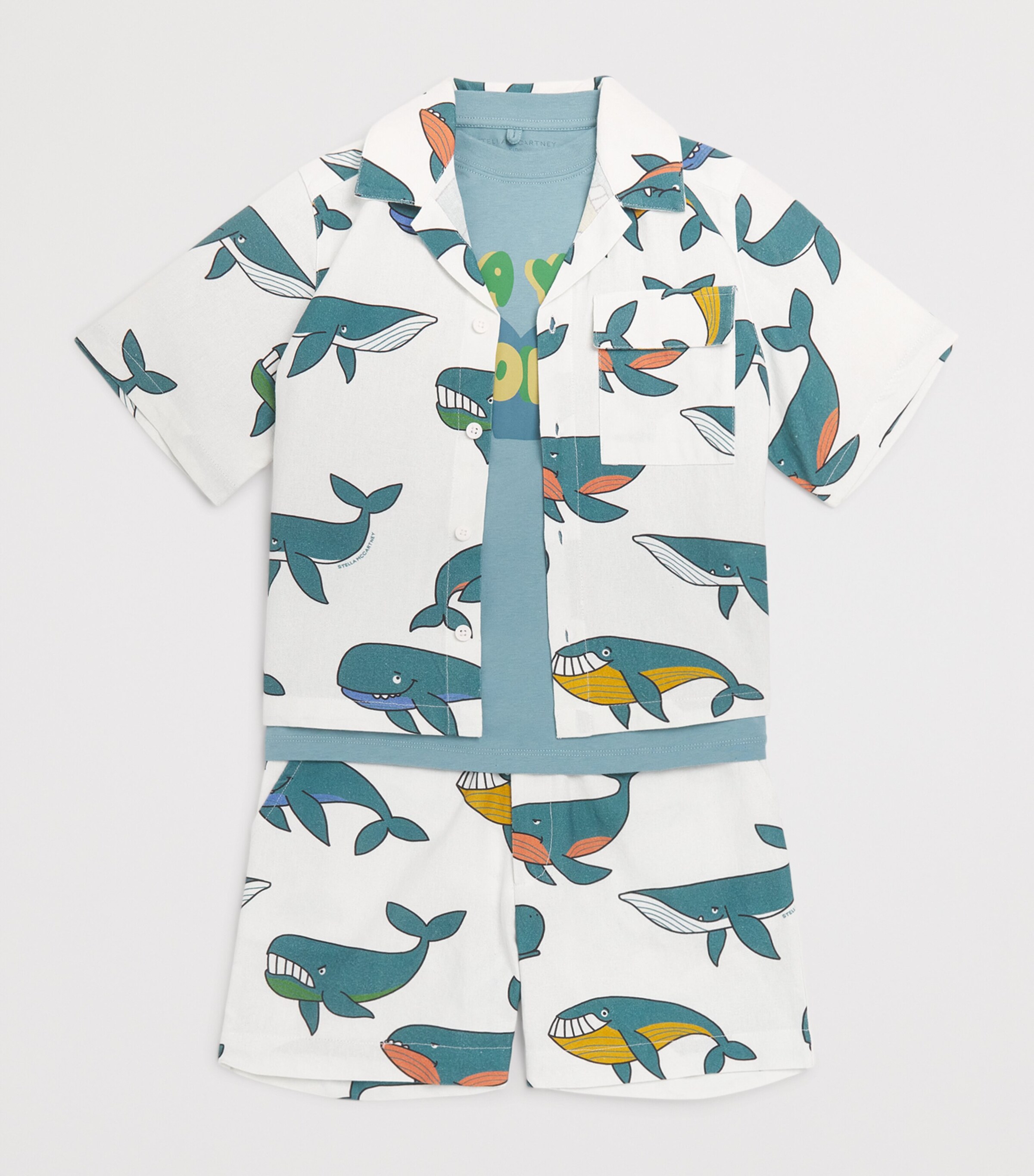 Stella McCartney Kids Cotton Whale Shorts (3-14 Years) Image 3
