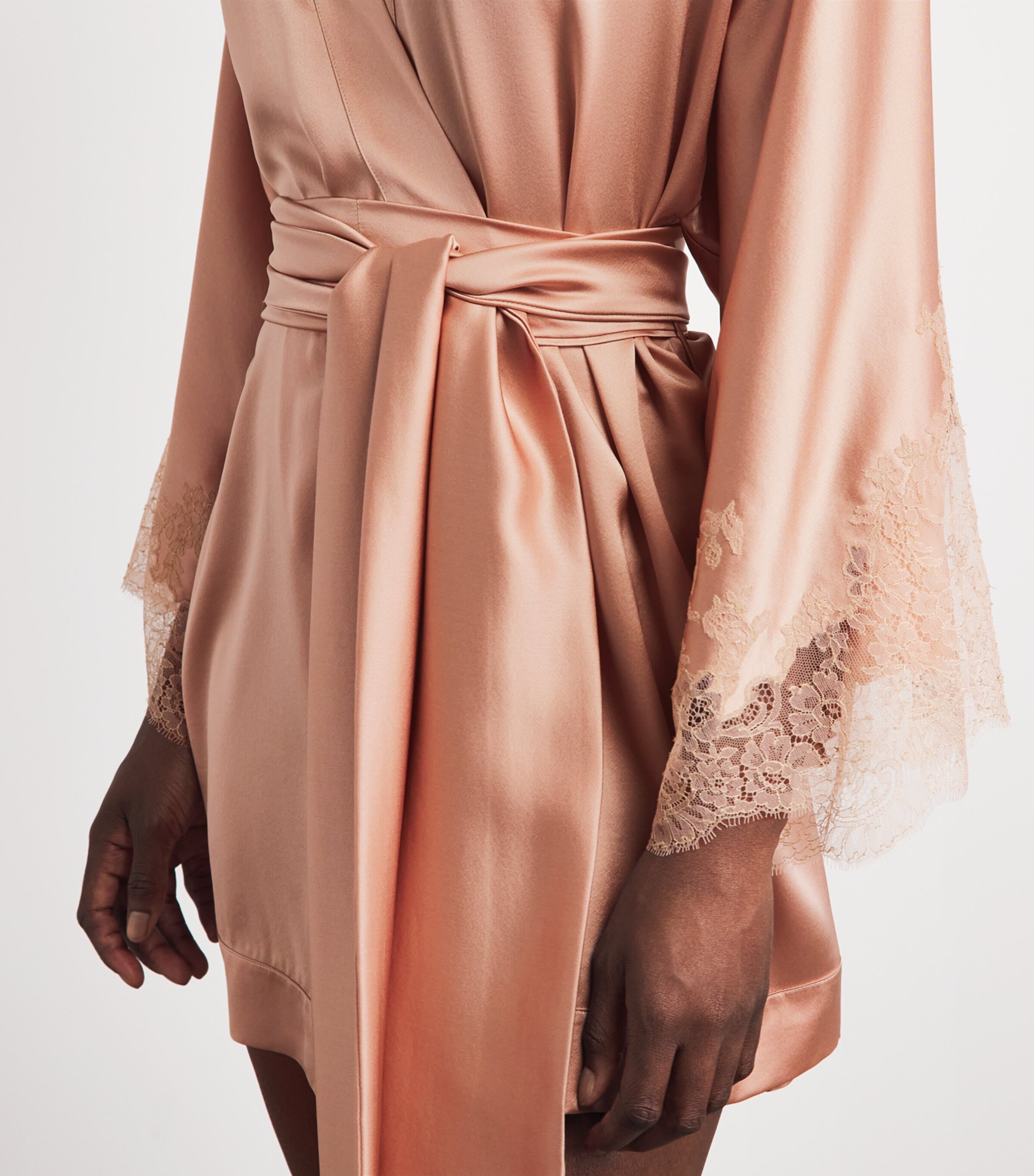 Carine Gilson Womens Short Silk Cérès Robe Beige Vision Image 3
