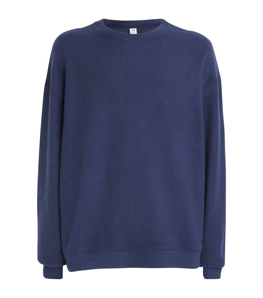 Alo Yoga Mens Triumph Restore Sweatshirt Navy Image 1