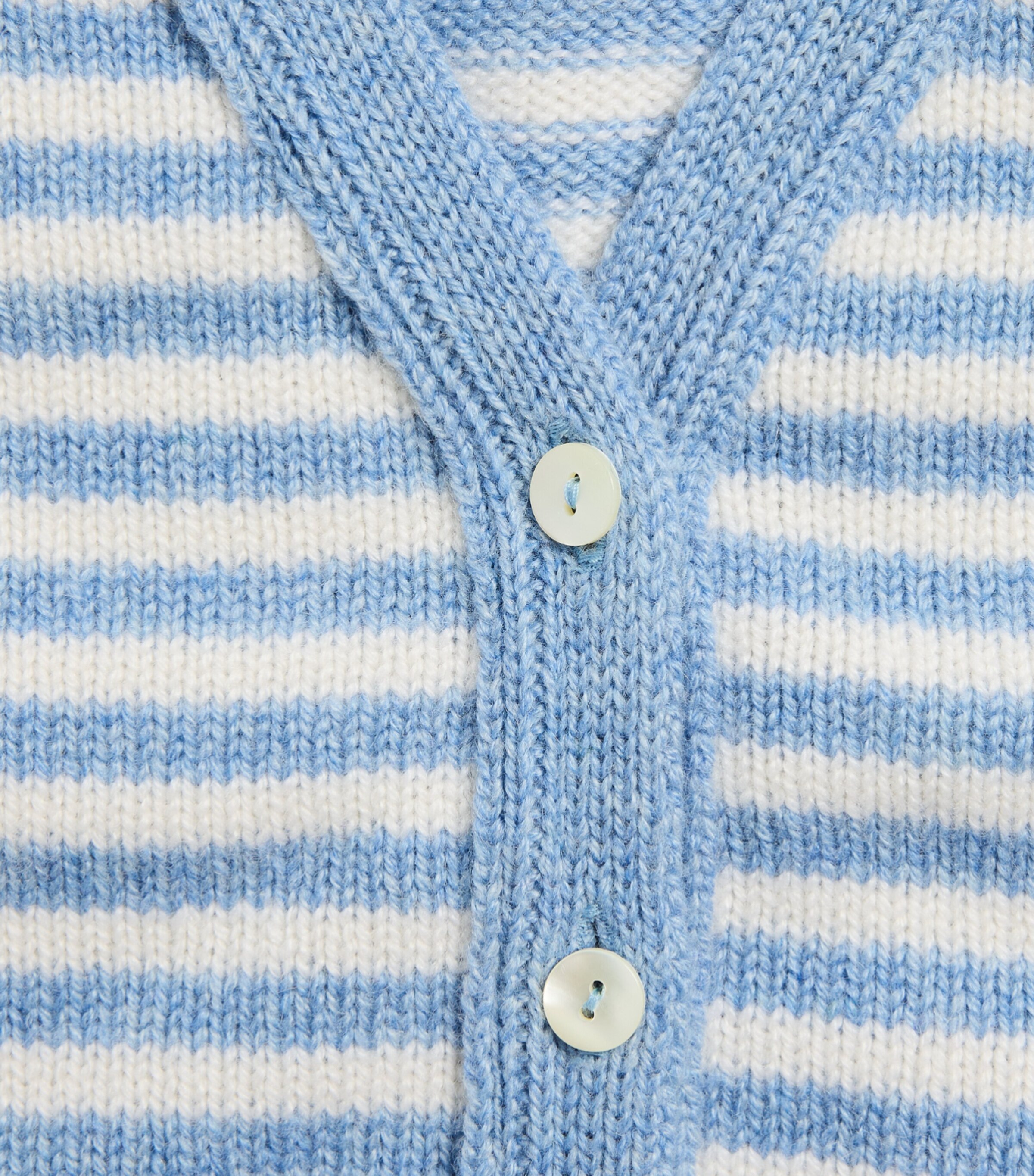 Rosie Sugden Cashmere Cardigan (3 Months - 3 Years) Glacier/swan Image 3