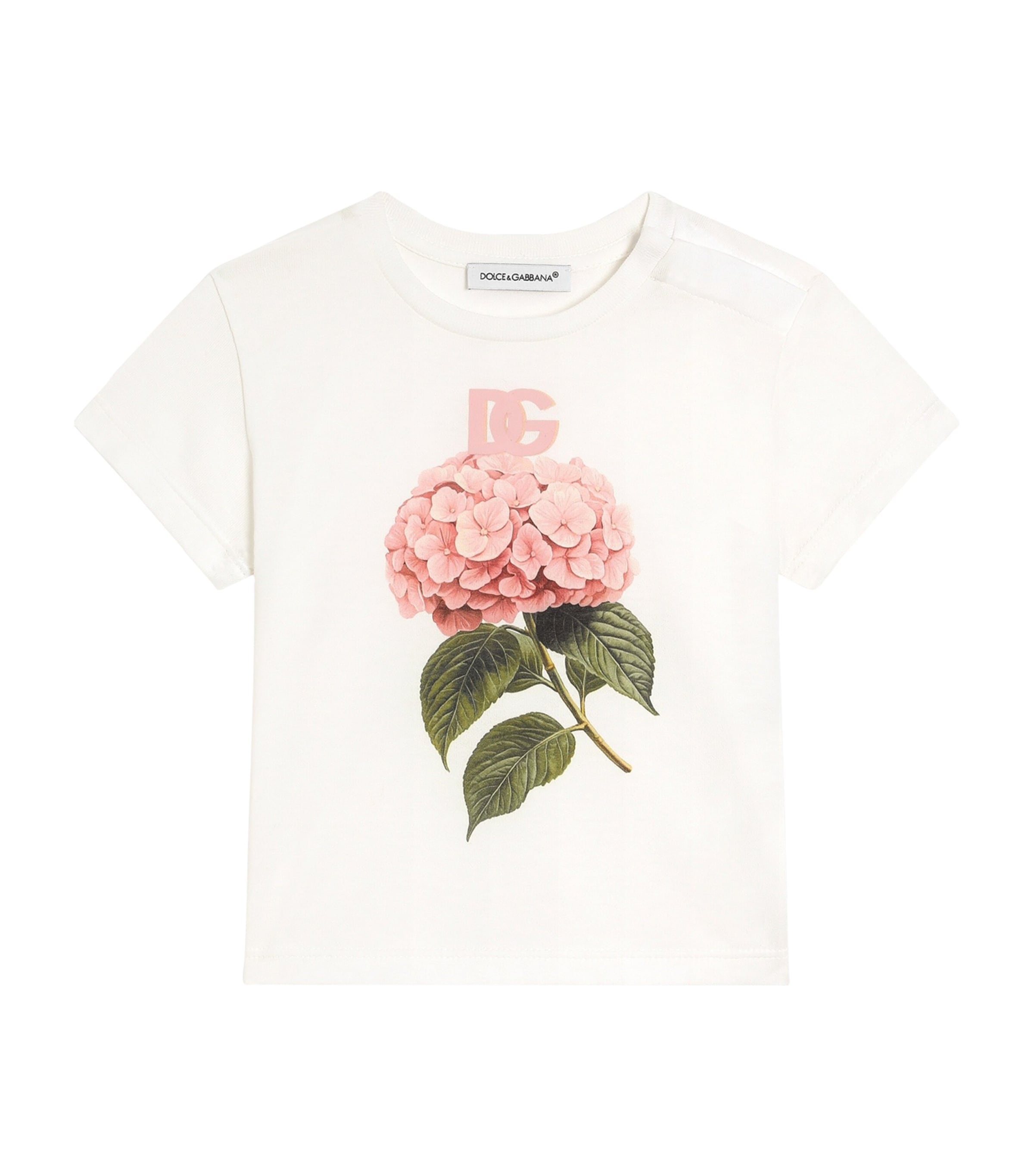 Dolce&Gabbana Kids Hydrangea Print T-Shirt (3-30 Months) Whit Image 1