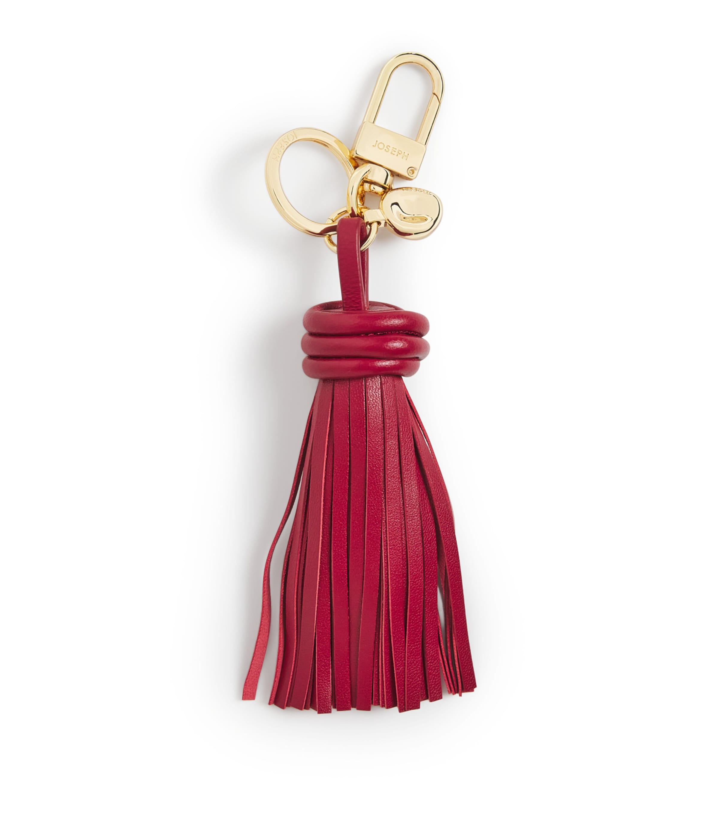 Joseph Leather Clover Lunar New Year Keyring Garnet Image 1