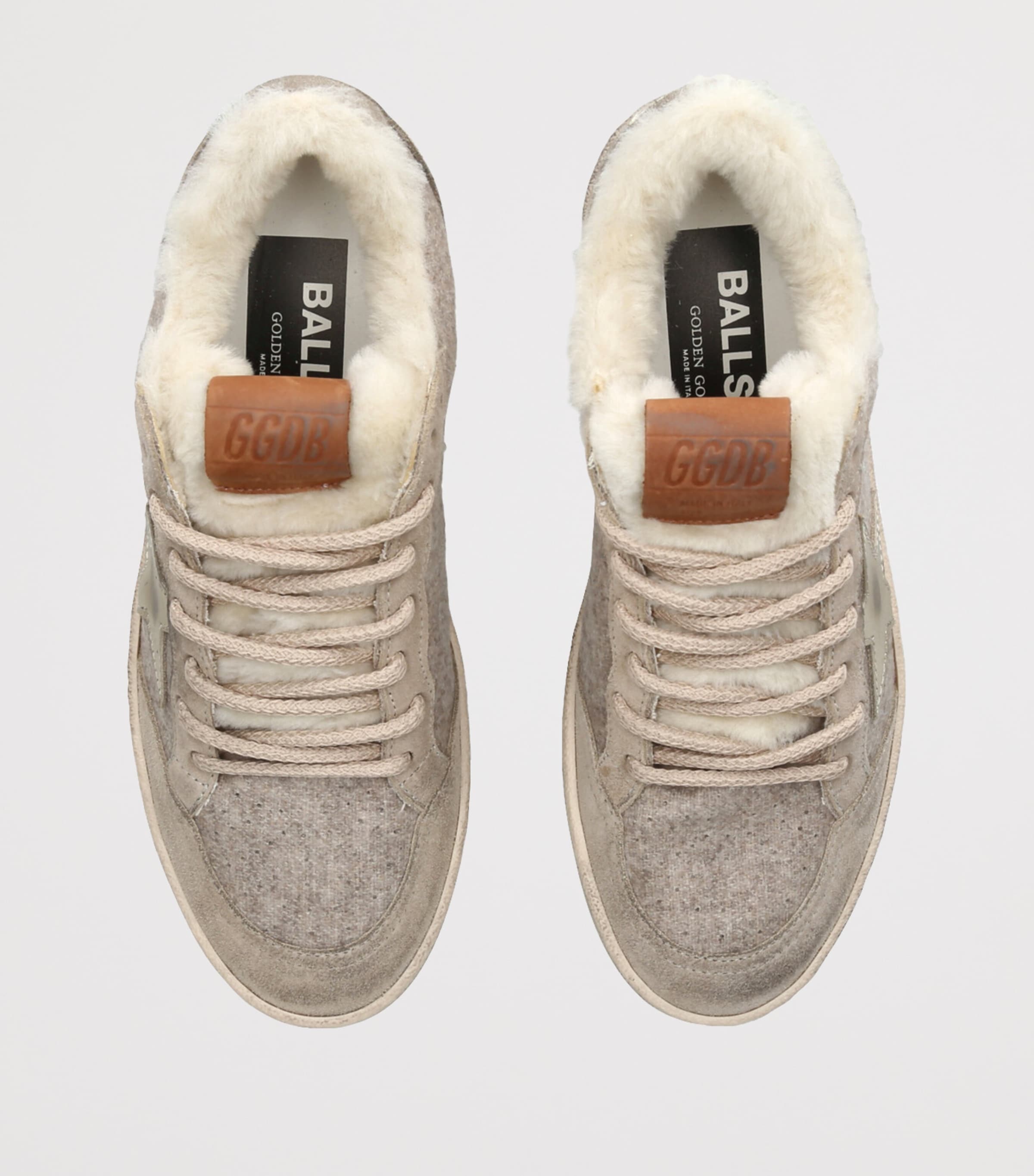 Shearling-Lined Ballstar Sneakers BEIGE Image 4