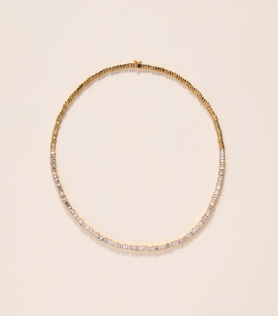 Suzanne Kalan Yellow Gold and Diamond Classic Fireworks Tennis Necklace Yg/wd Image 1