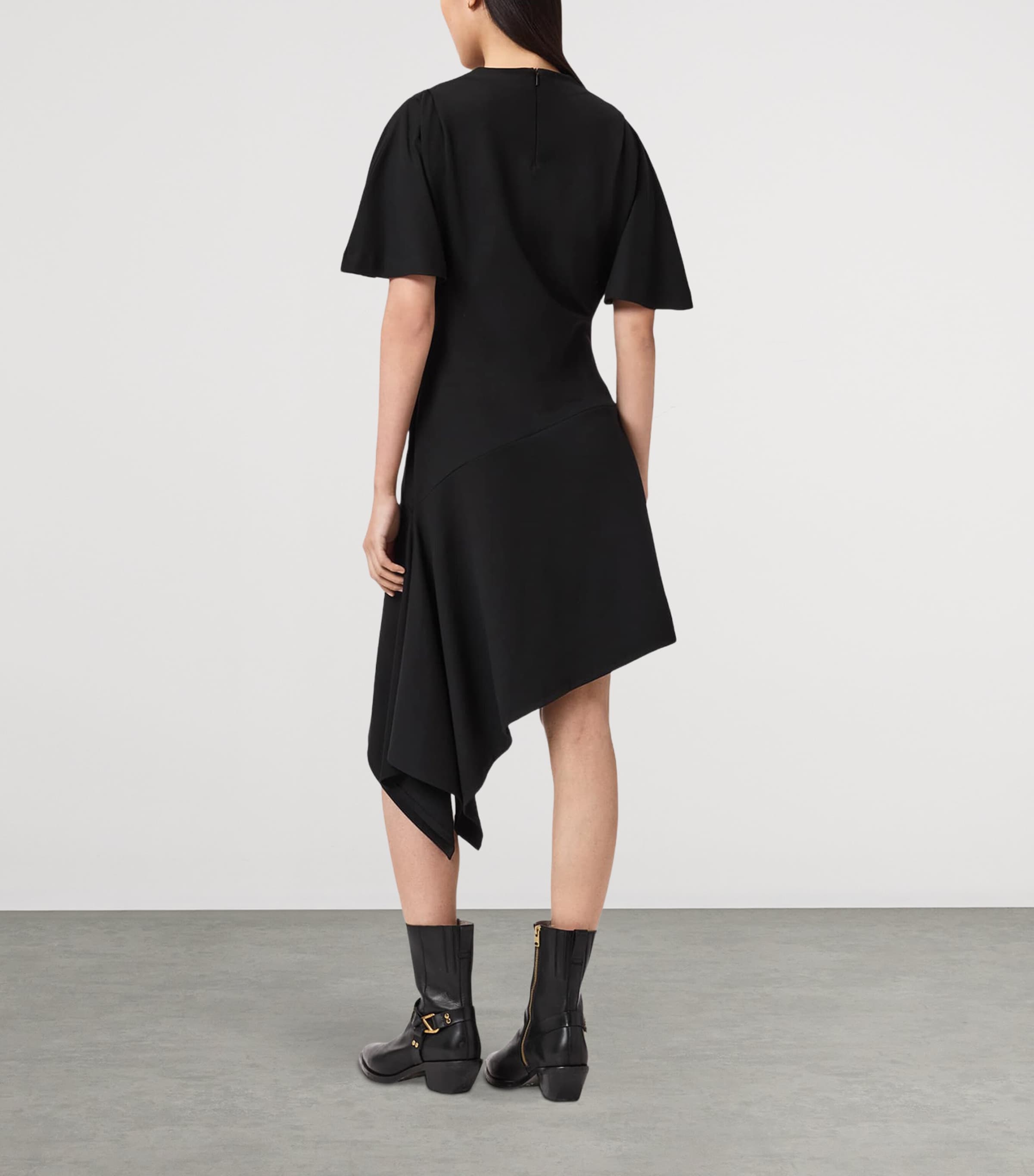 AllSaints Womens Rosa Mini Dress Black Image 6