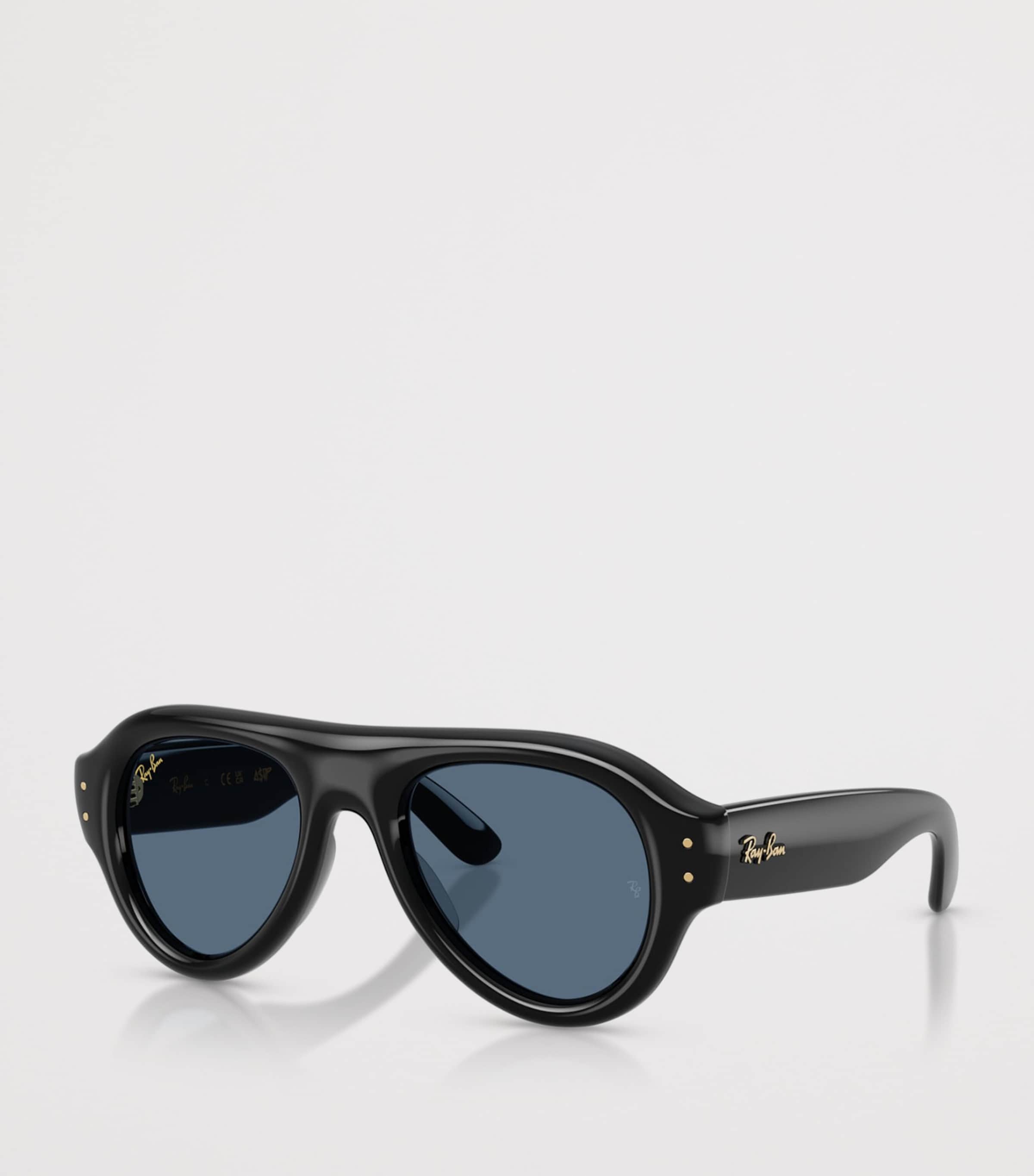 Ray-Ban Aviator Puffer Sunglasses Black Image 2