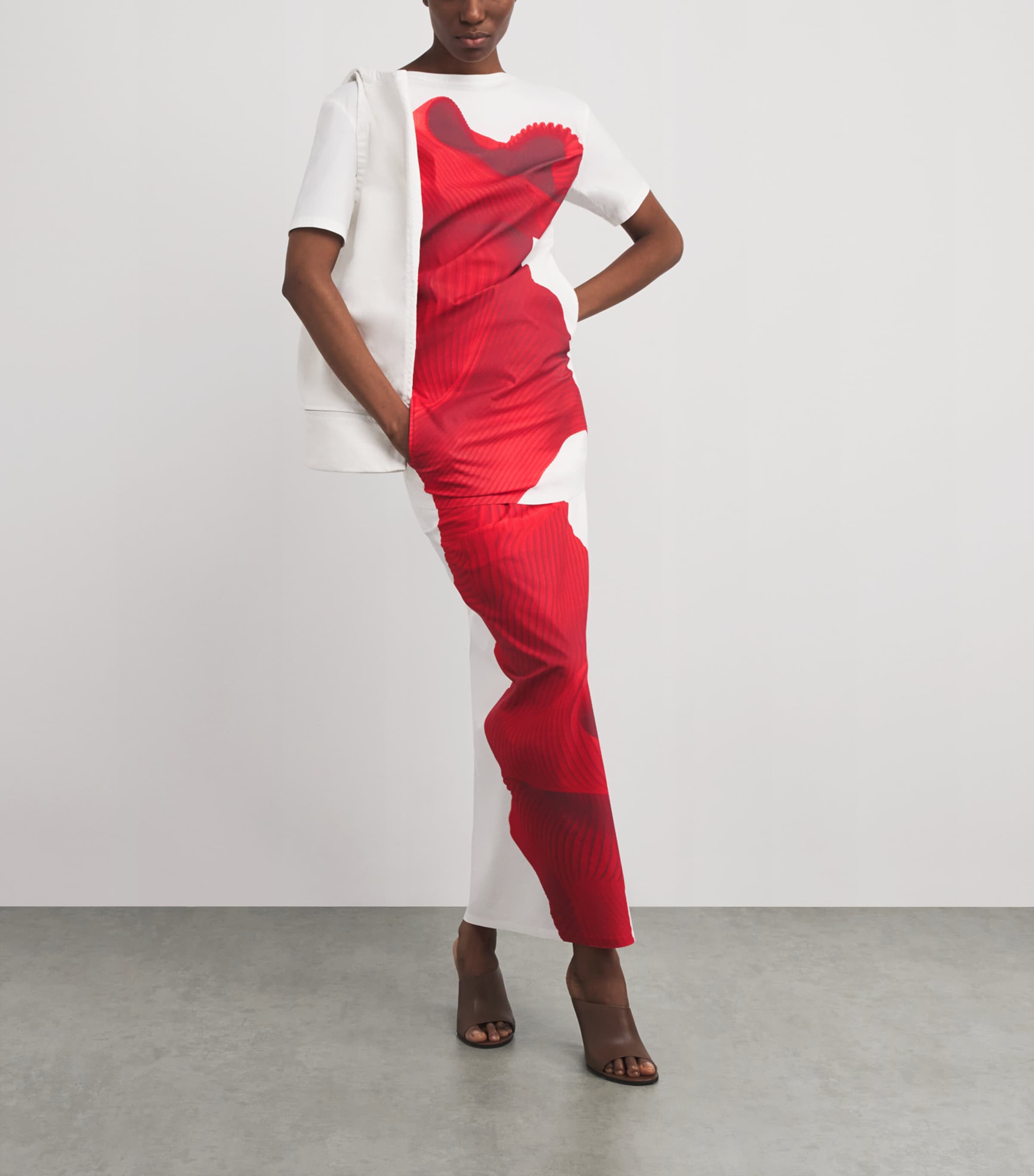 Cotton-Blend Knit As Represented Top RED Image 2