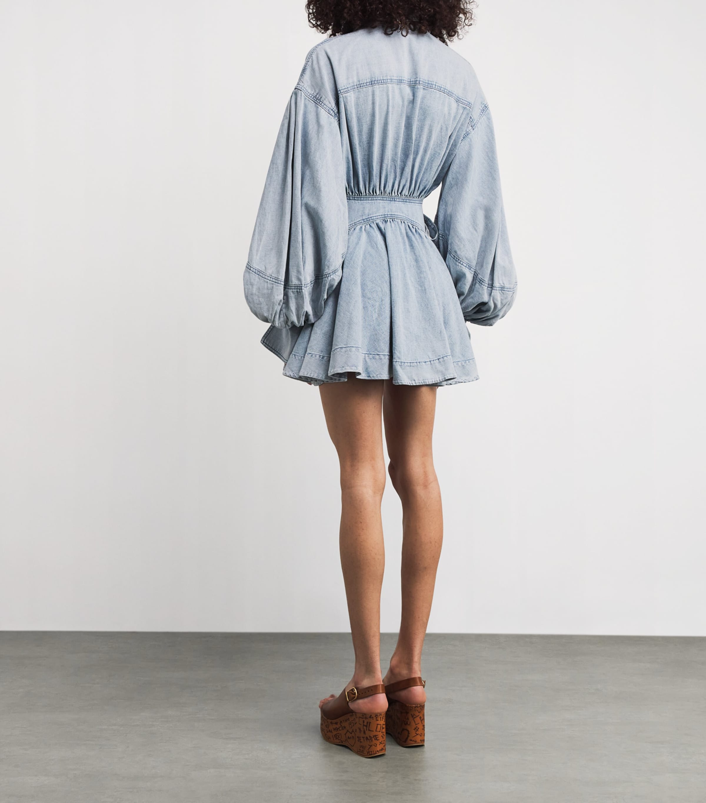 Denim Rebellion Wrap Mini Dress CSW CASTAWAY Image 3