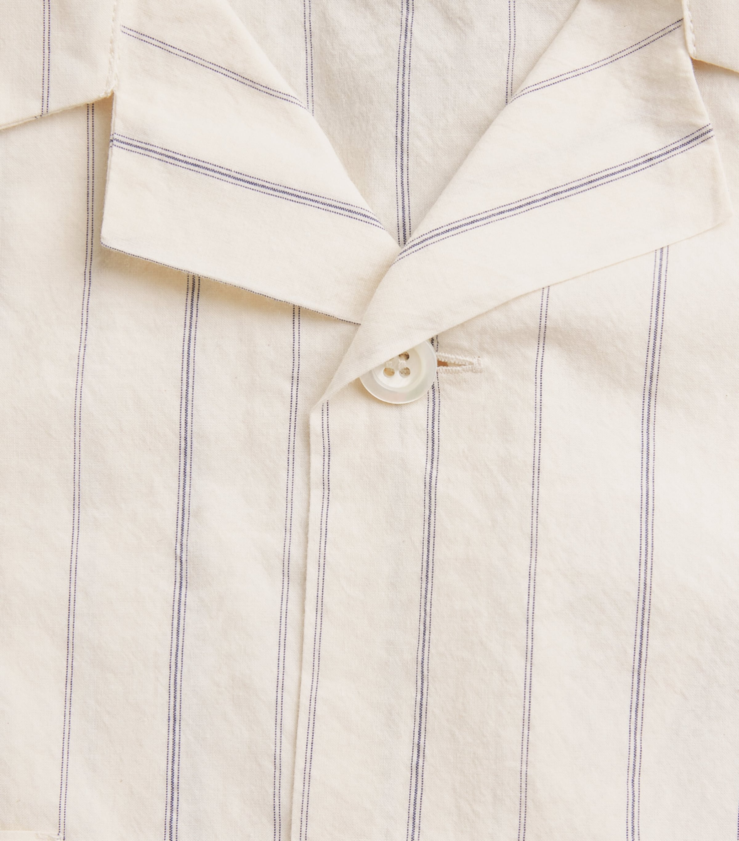 Barena Mens Cotton Bowling Shirt Navy Image 6