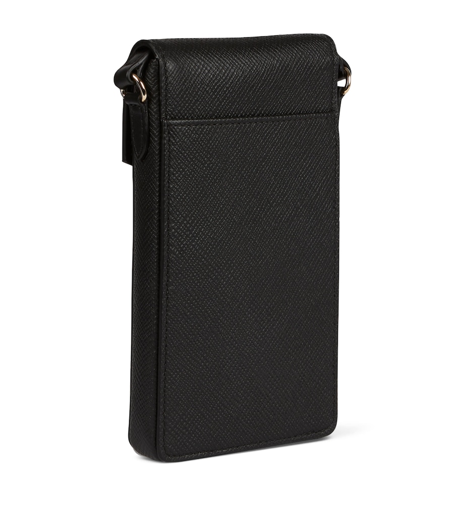 Leather Panama Envelope Phone Case BLACK Image 3