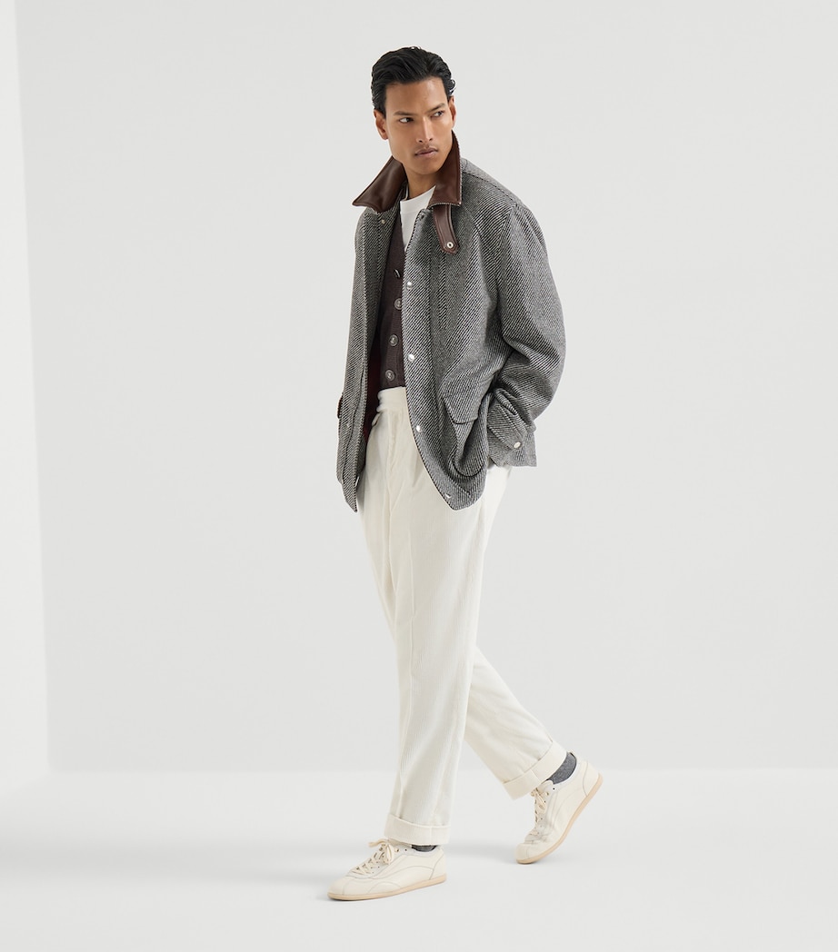 Brunello Cucinelli Mens Cashmere V-Neck Cardigan Image 5