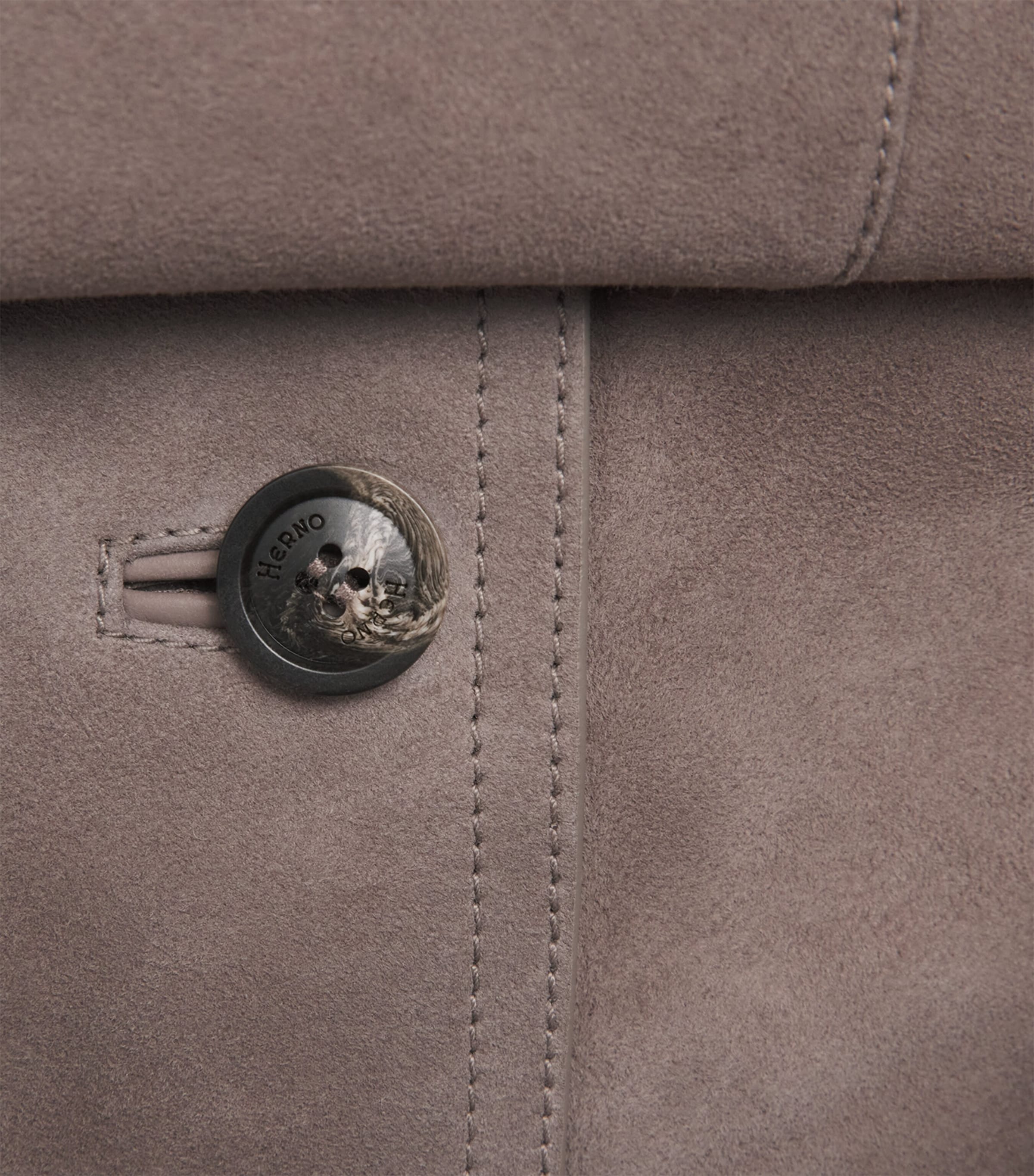 Herno Mens Suede Bomber Jacket Tortora Image 6
