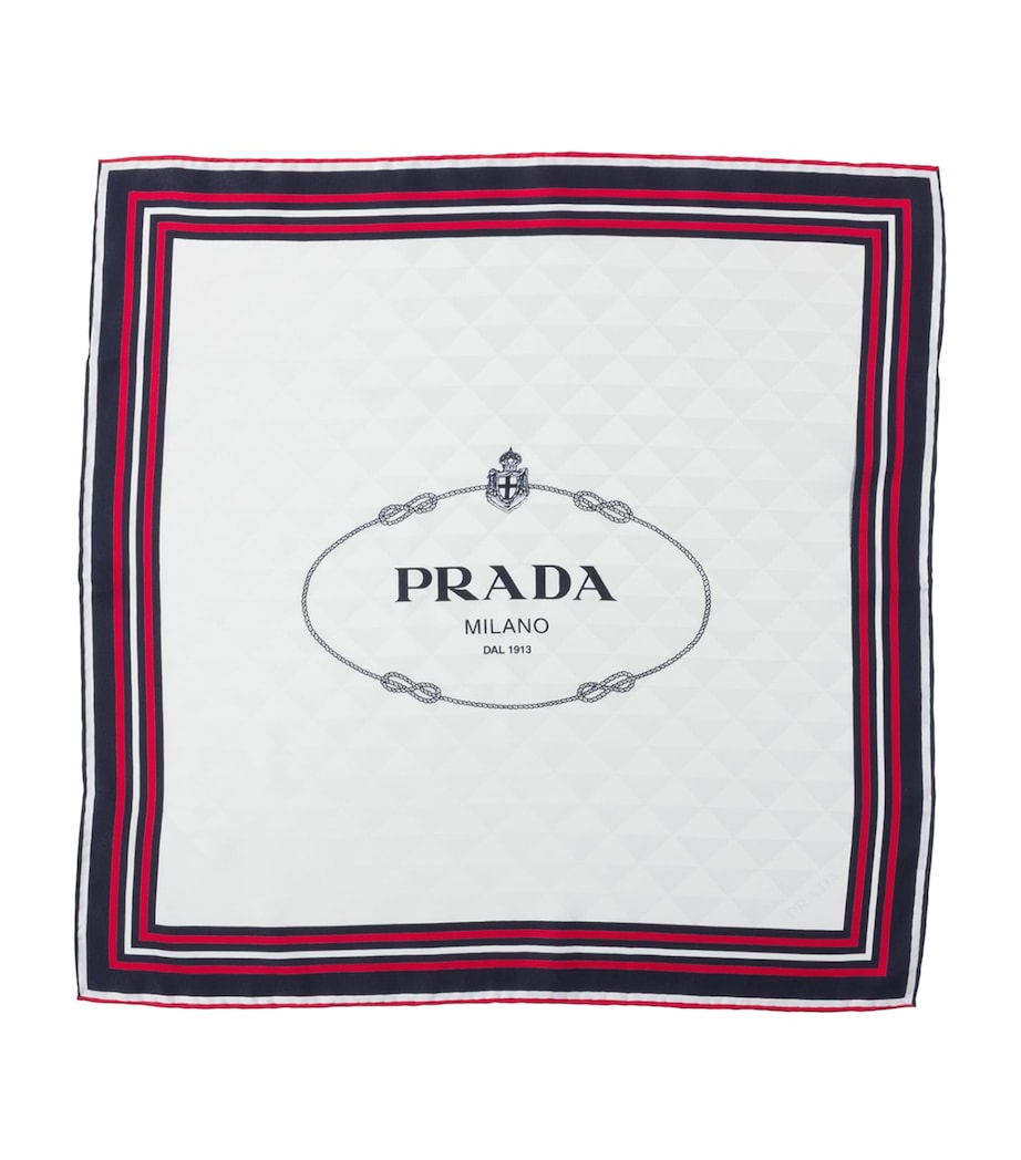 Silk Twill Jacquard Scarf F061T Image 3