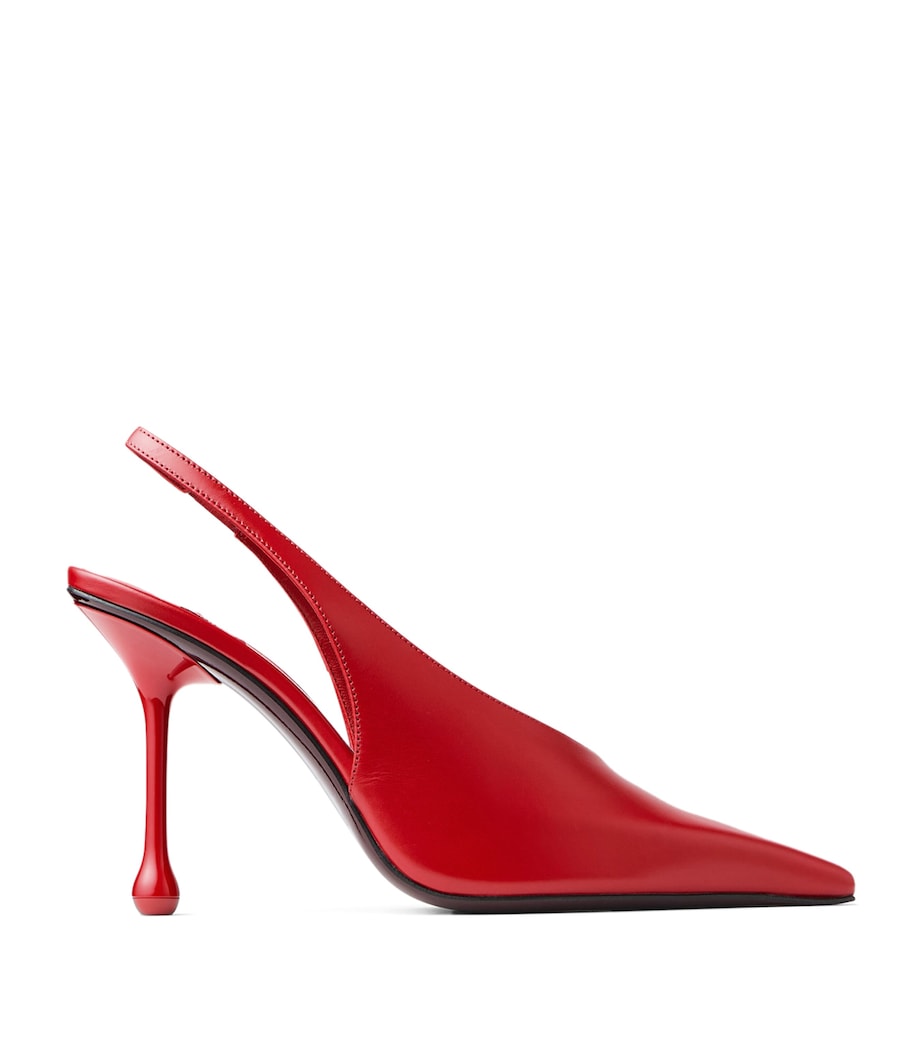 Isa 95 Leather Slingback Pumps RUBY RED Image 1