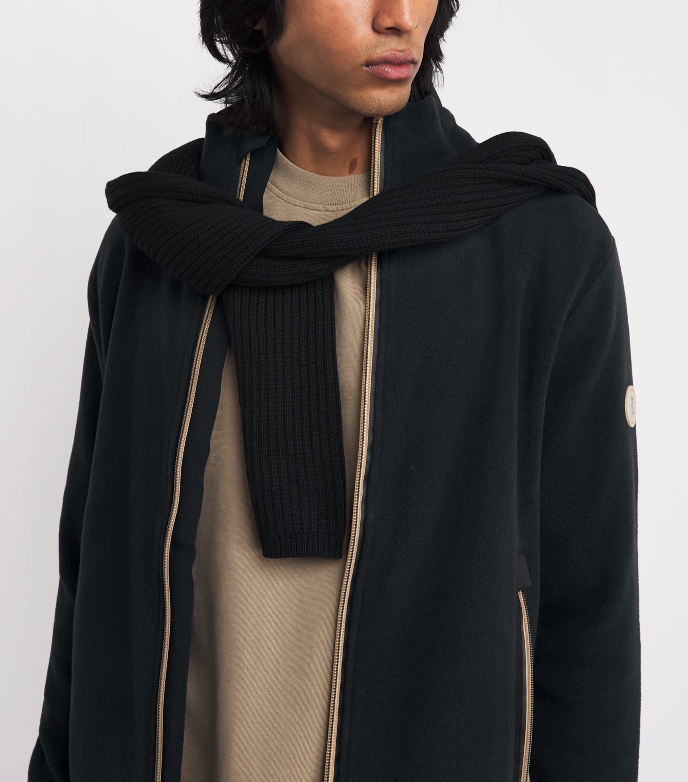 Fabio Zip-Up Jacket 026-BLACK Image 6