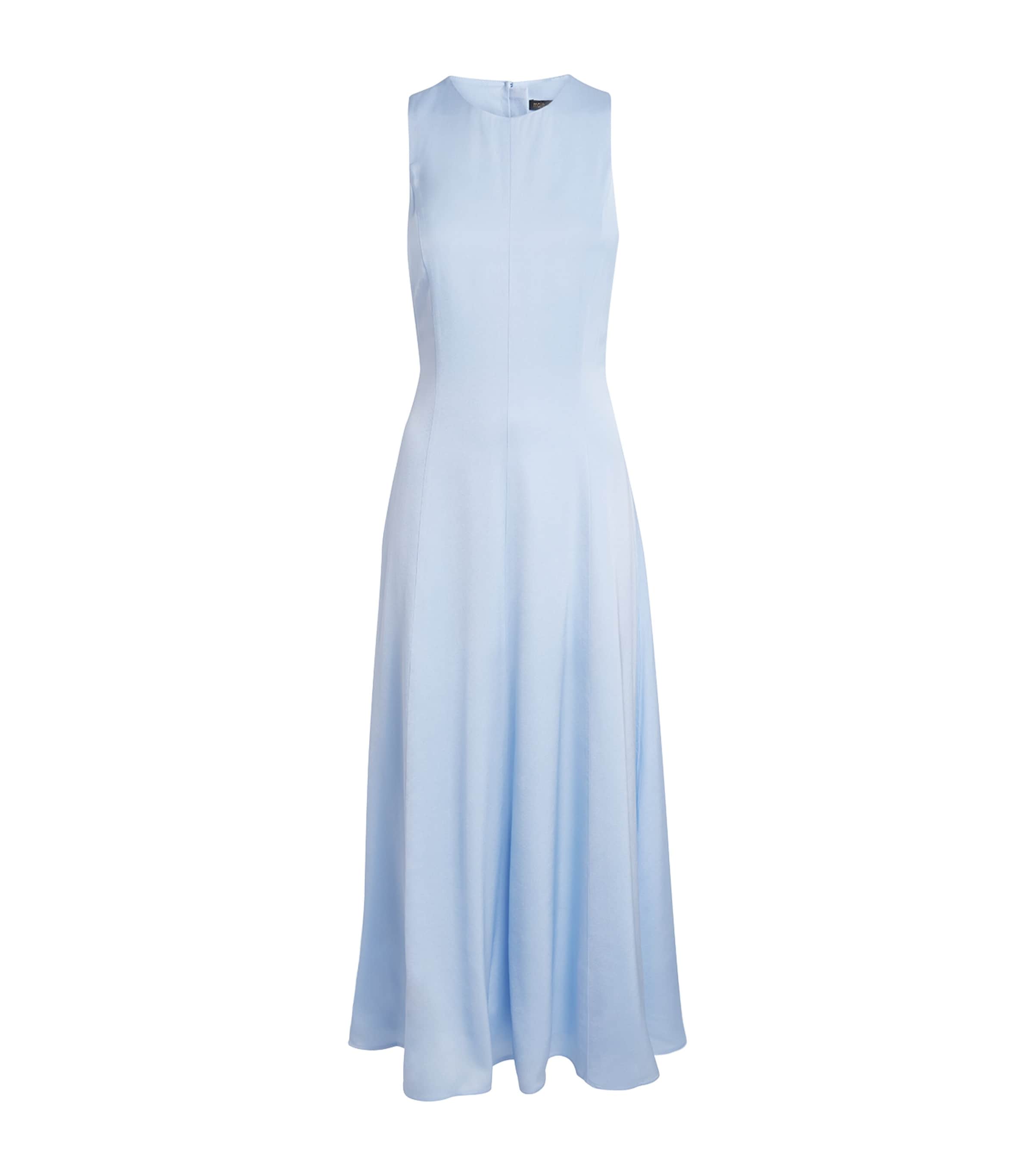 Maje Womens Open-Back Maxi Dress Blue Sky Image 1