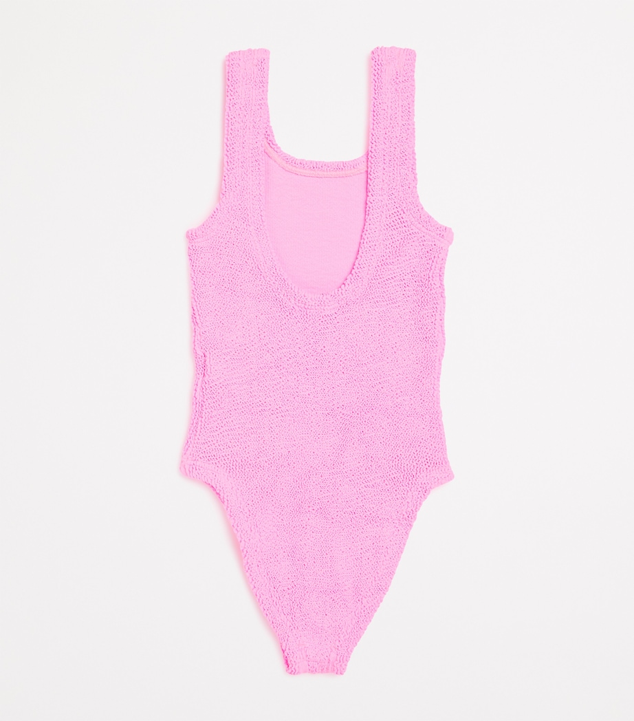 Hunza G Kids Classic Swimsuit (7-12 Years) Bubblegum Image 2