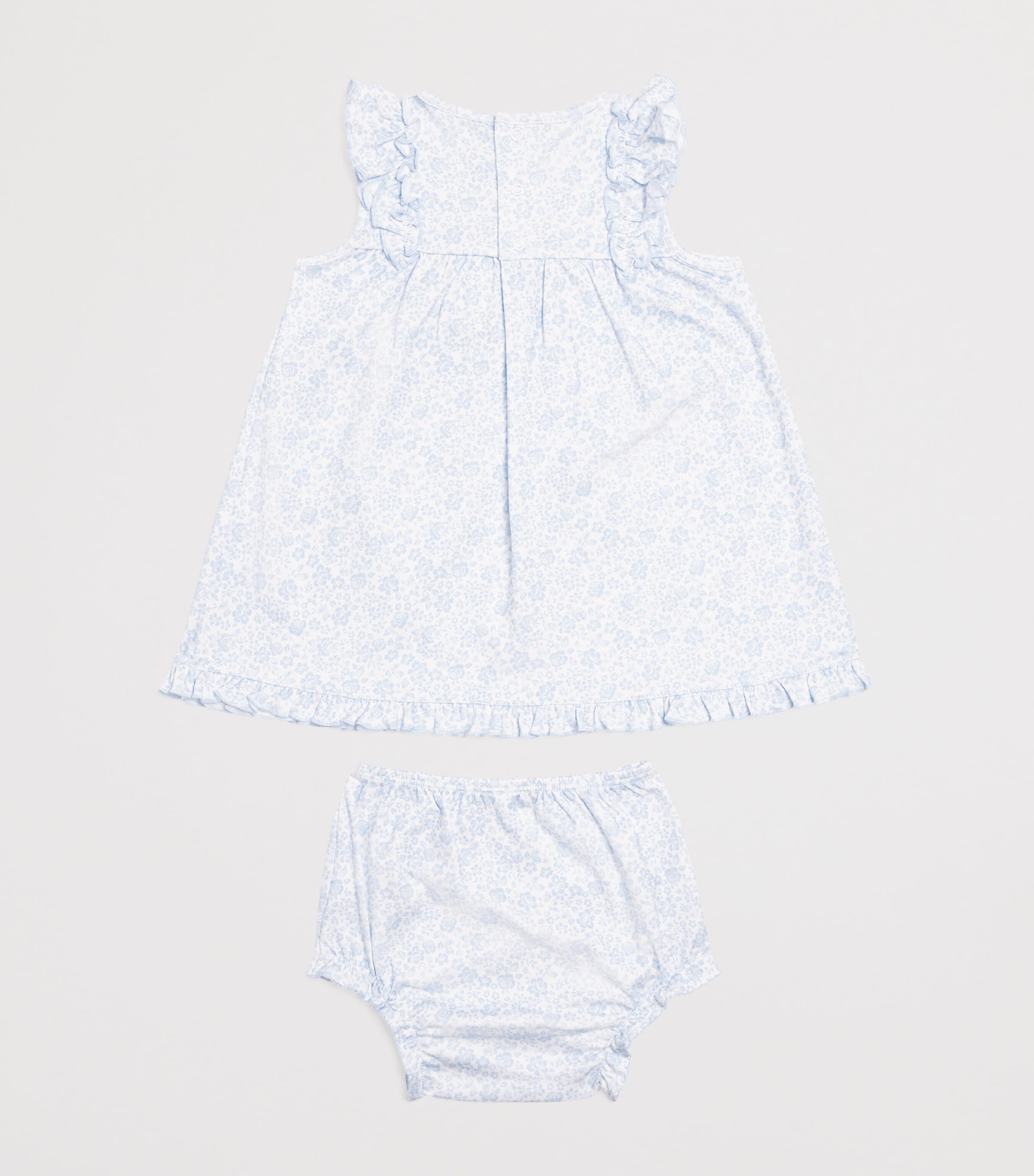 Pima Cotton Dress and Bloomers Set (9 Months) K480LIGHT BLUE Image 2