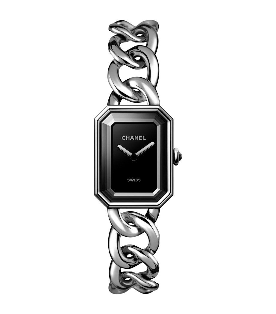 Large Steel Première Gourmette Chain Watch 20mm SILVER Image 1