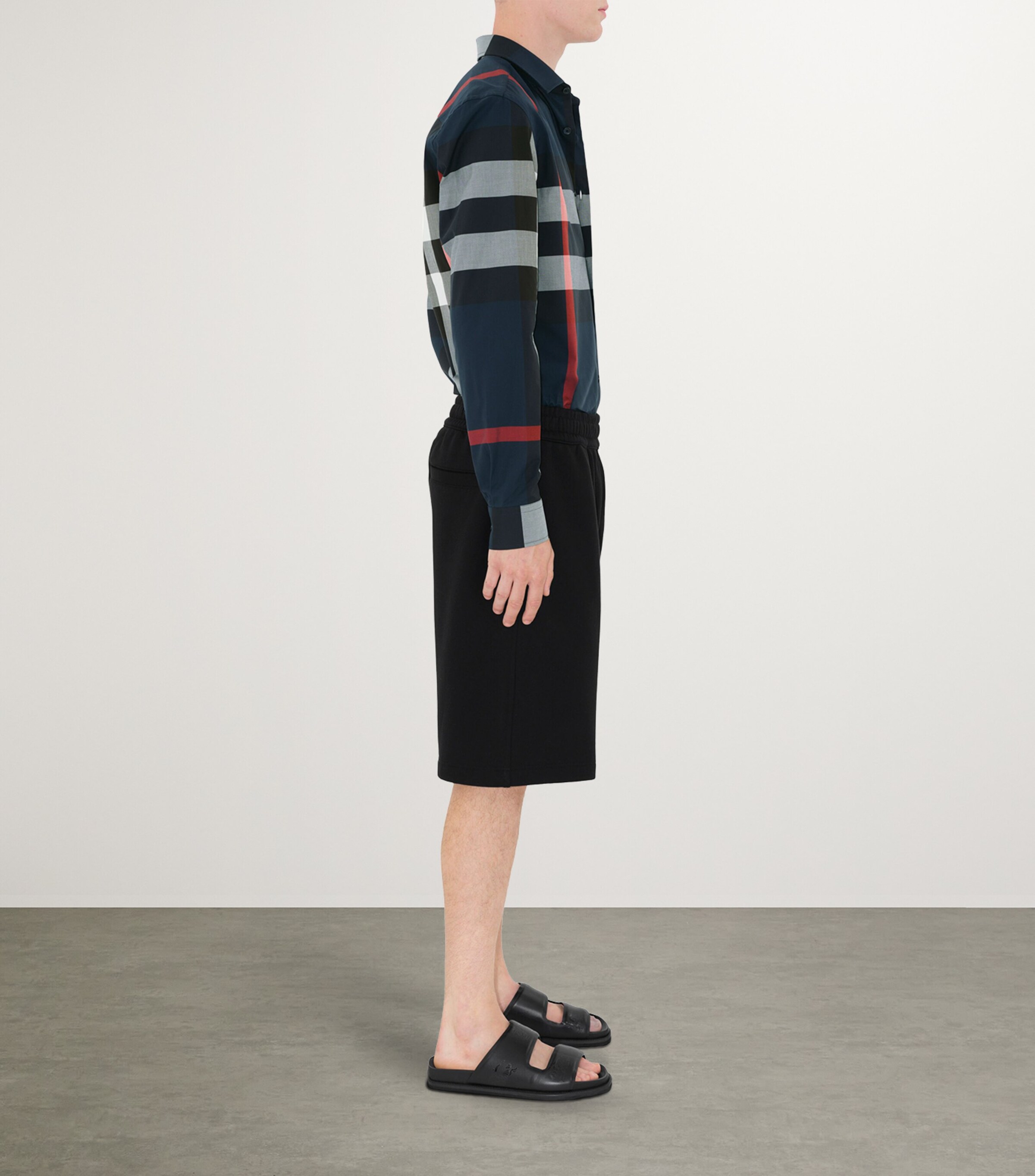 Cotton Enlarged-Check Shirt NAVY IP CHECK Image 4