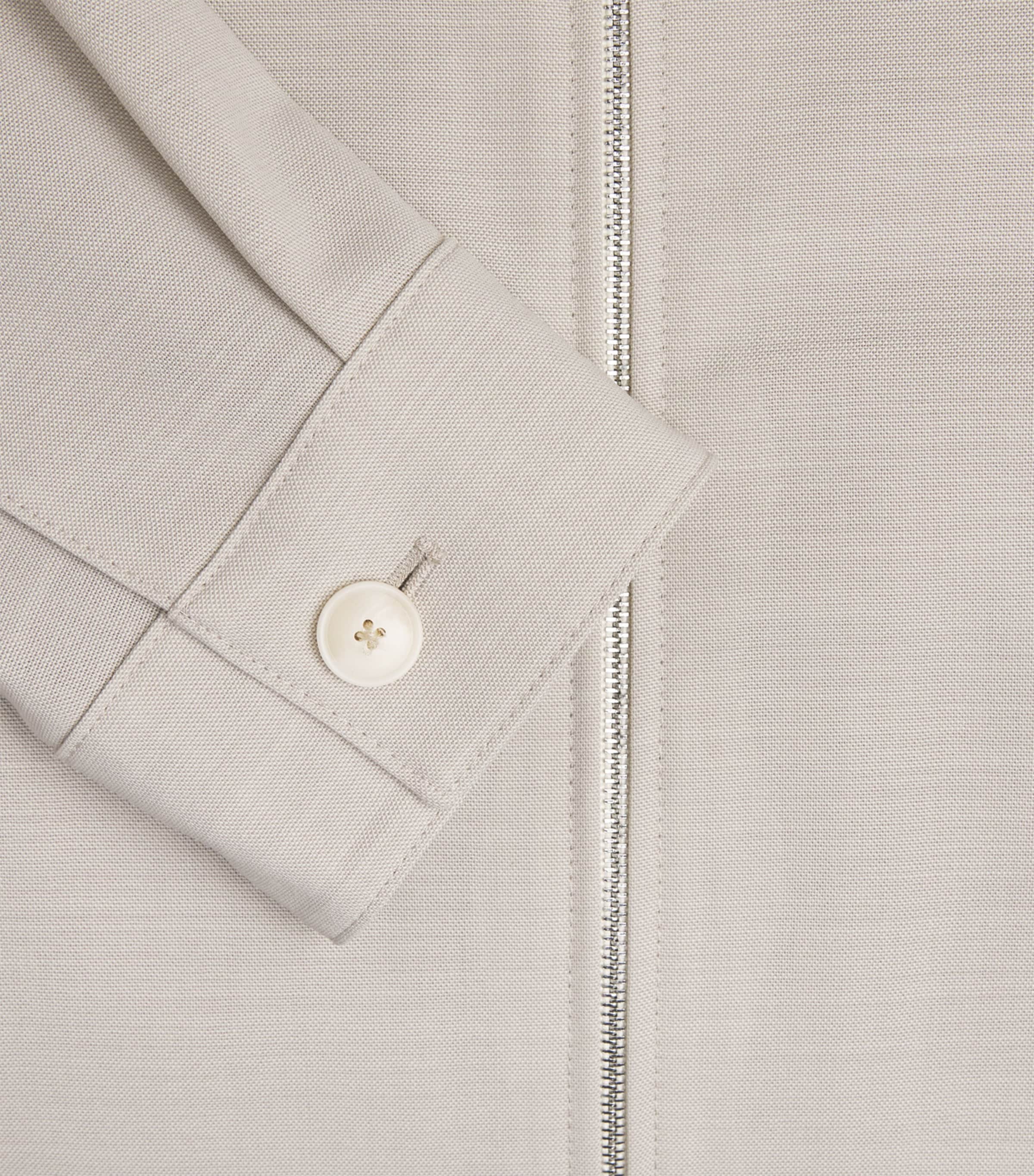 BOSS Mens Virgin Wool Jacket Light Beige Image 2