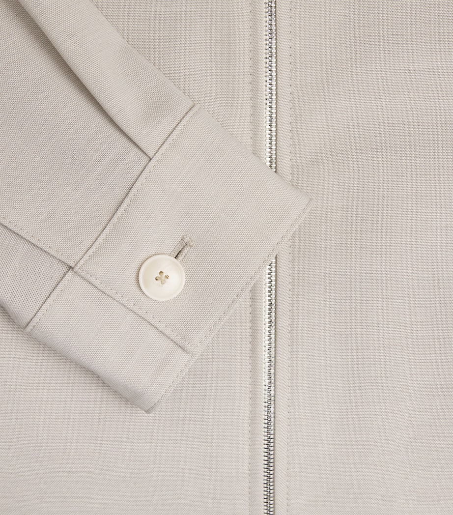 BOSS Mens Virgin Wool Jacket Light Beige Image 2