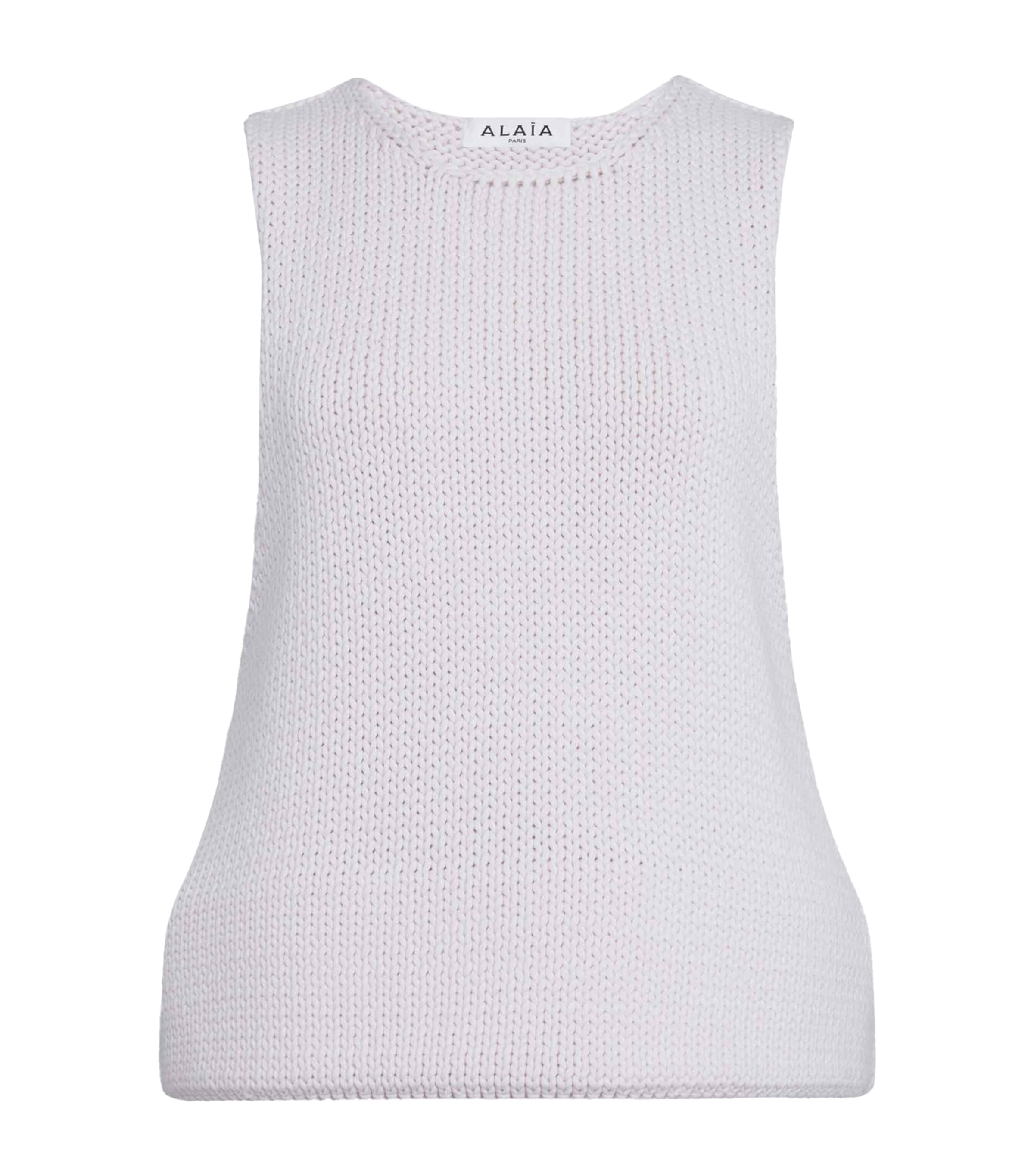 Alaïa Cotton-blend Sleeveless Top In Green