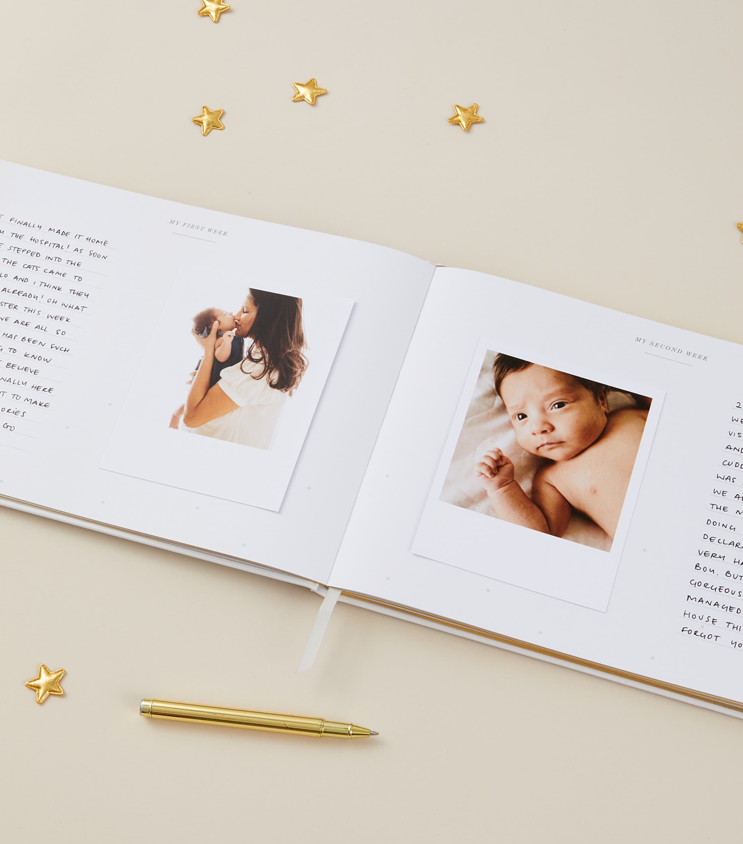 My Baby Memory Book WHITE, GOLD Image 5