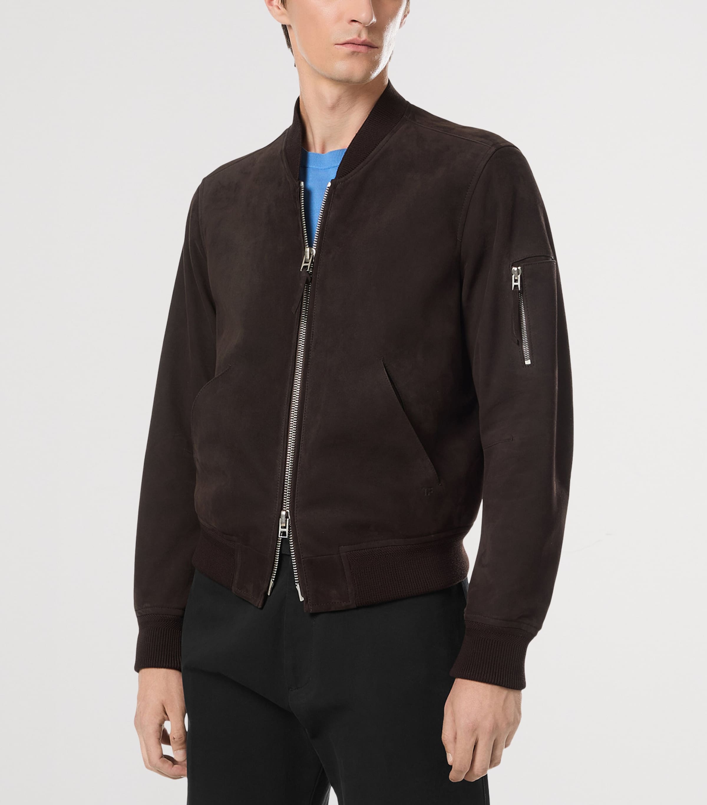 Leather Bomber Jacket ECJ Image 2
