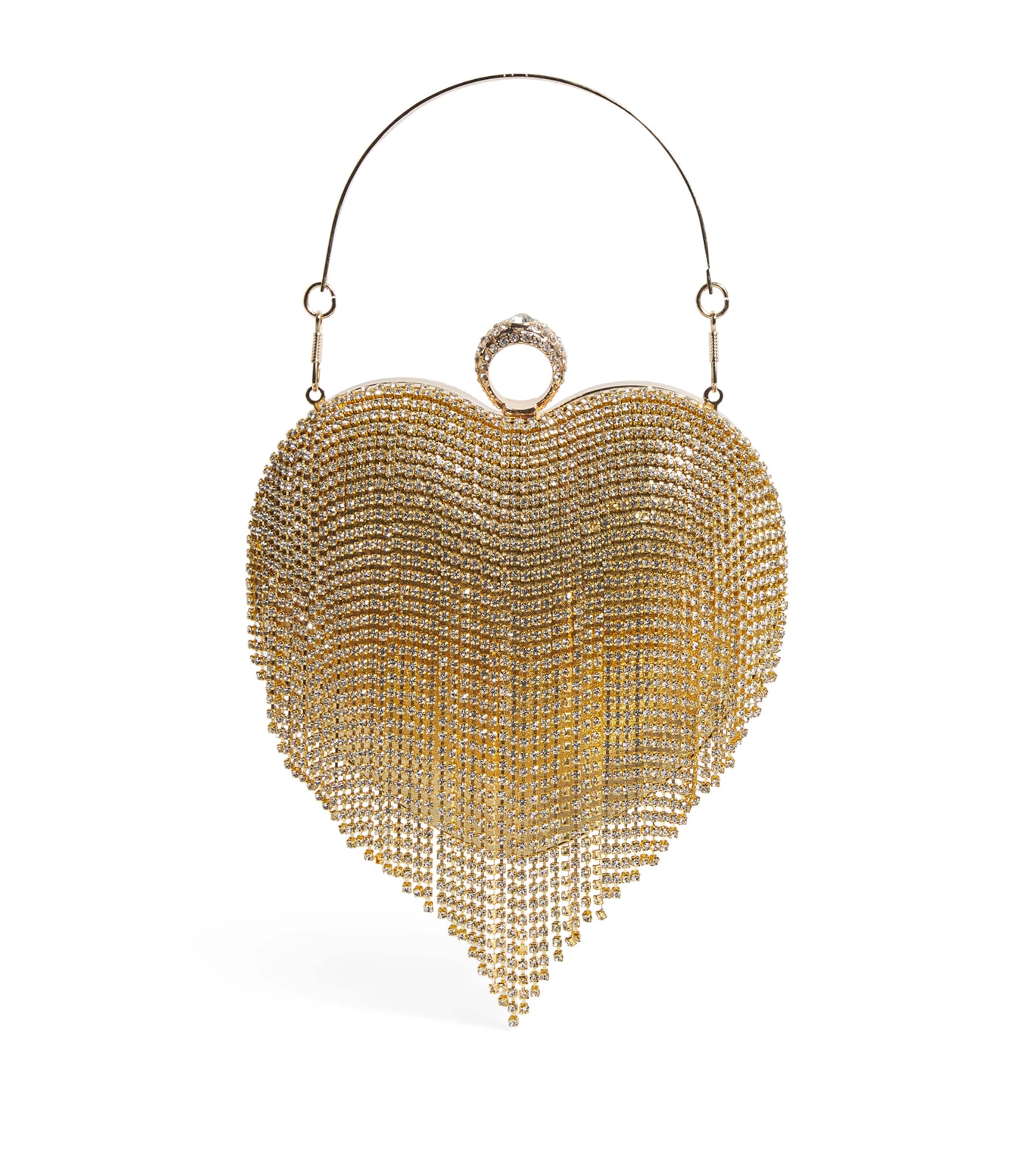 David Charles Kids' Tassel Heart Shoulder Bag In Gold