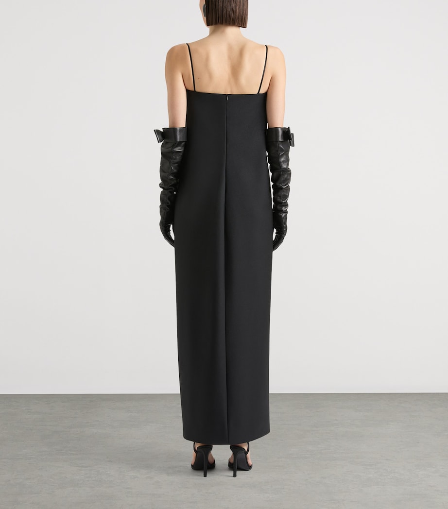 Givenchy Womens Wool-Mohair Sliced Maxi Dress Image 3