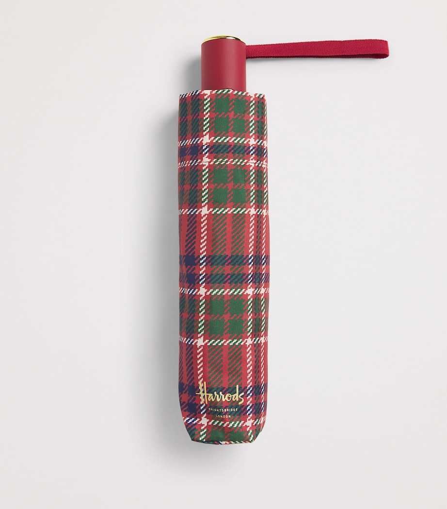 Harrods Tartan Umbrella Red Image 2