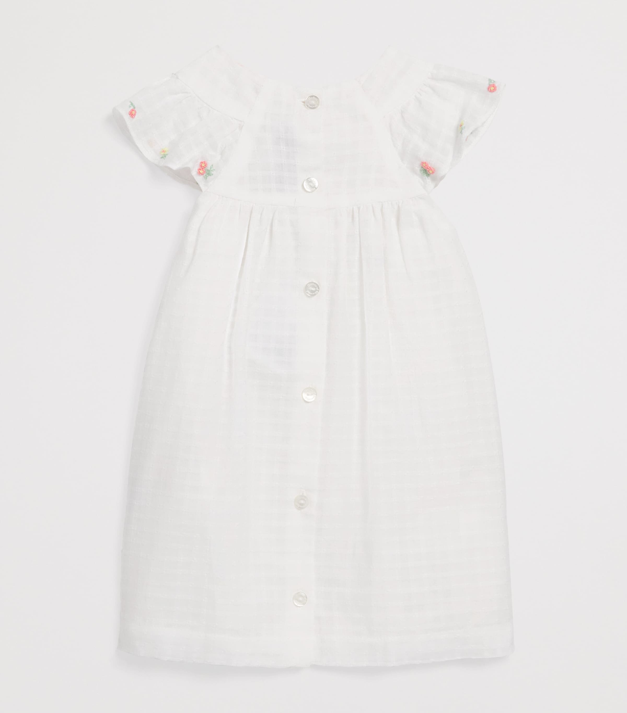 Cotton Embroidered Smocked Dress (3 Months – 4 Years) 1BLANC Image 2