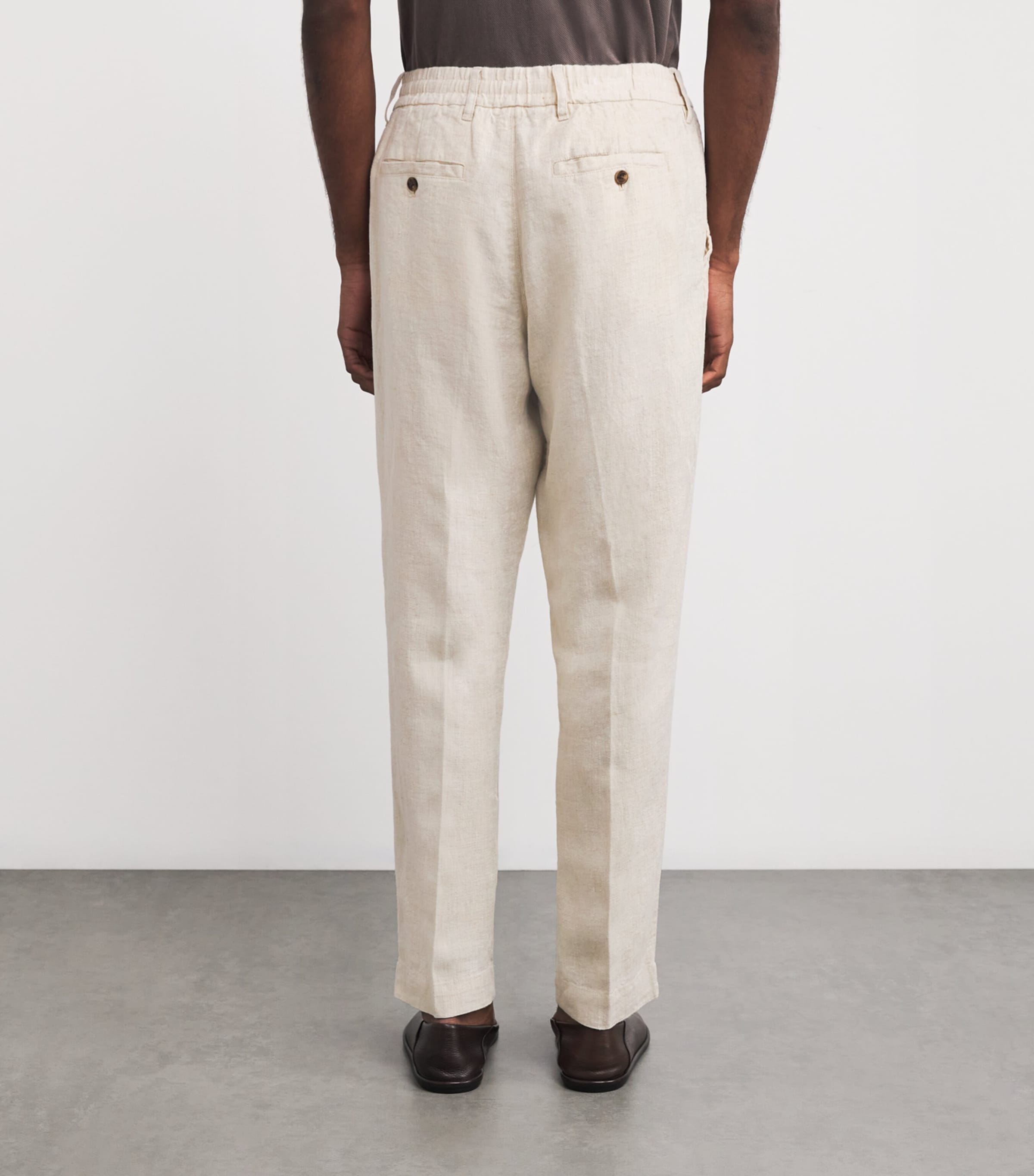 NN.07 Mens Linen Billie Trousers Oat Image 4