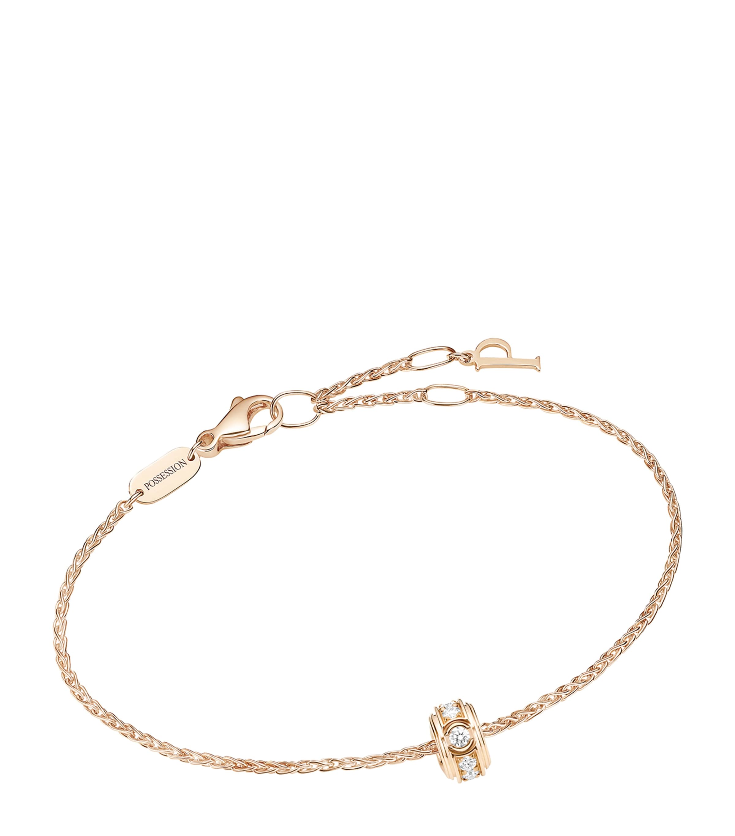 Piaget Rose Gold And Diamond Possession Bracelet In Grey