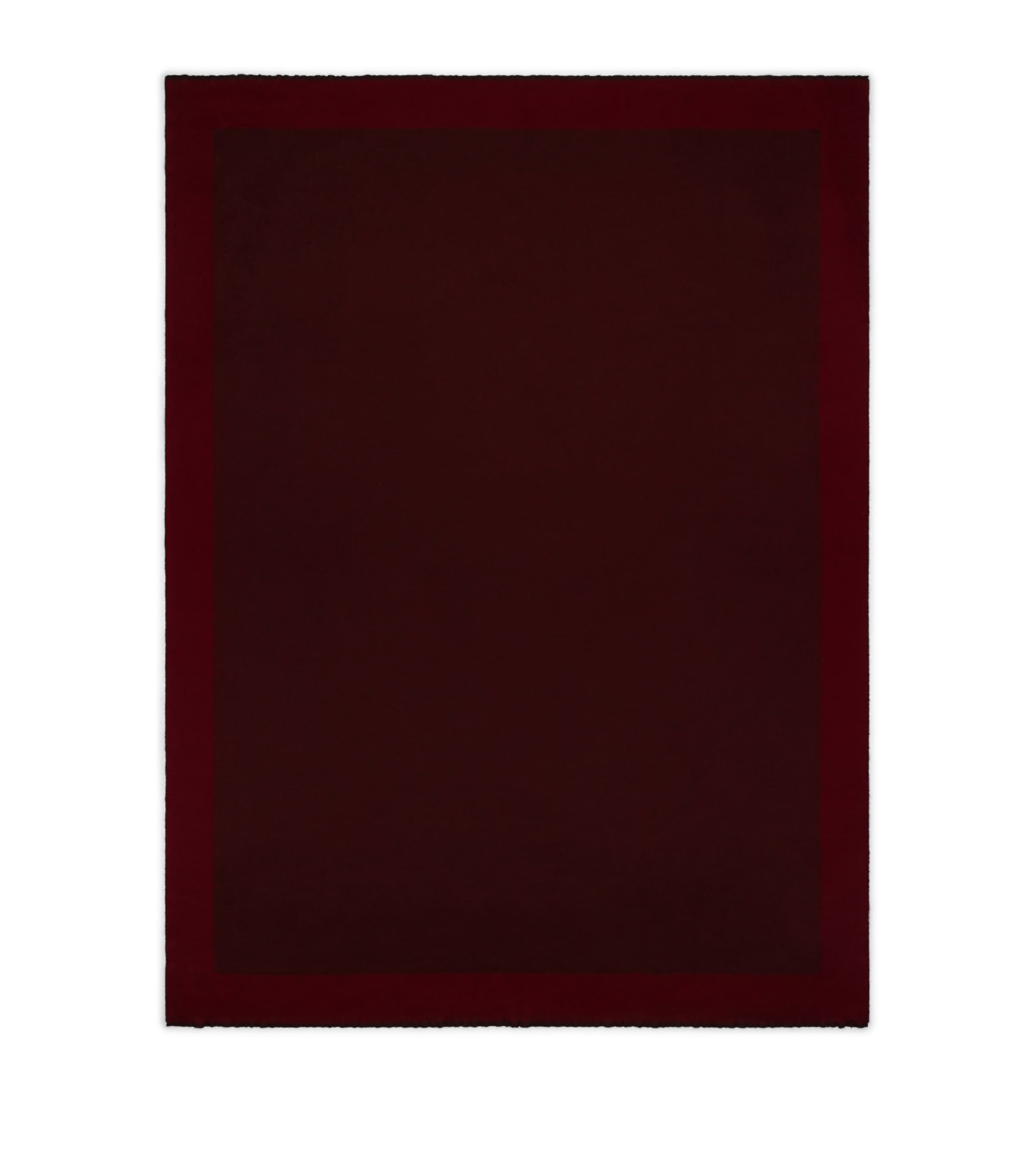 Begg x Co Cashmere Arran Border Throw (150cm x 200cm) Chocolate Wine Image 1