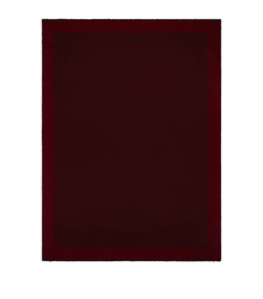 Begg x Co Cashmere Arran Border Throw (150cm x 200cm) Chocolate Wine Image 1
