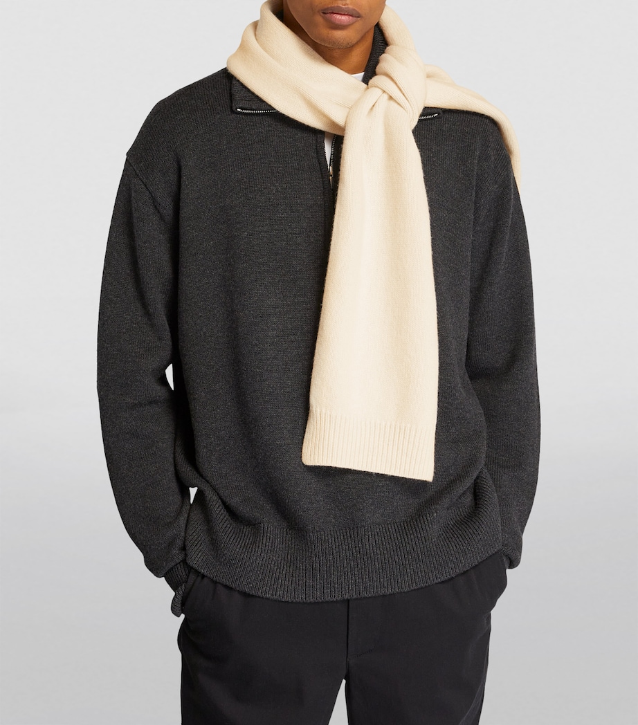 Lambswool Scarf ECRU Image 4