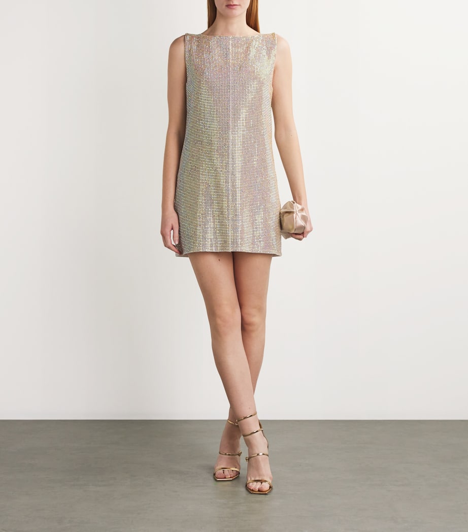 Rachel Gilbert Gold Crystal Embellished Thora Mini Dress | Harrods US Rachel Gilbert Gold Crystal Embellished Thora Mini Dress | Harrods US
