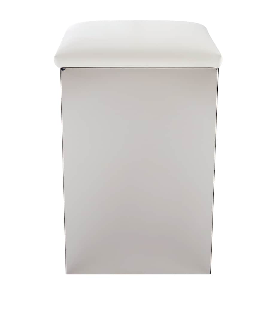 Laundry Bin With Closing Seat SILVER Image 1