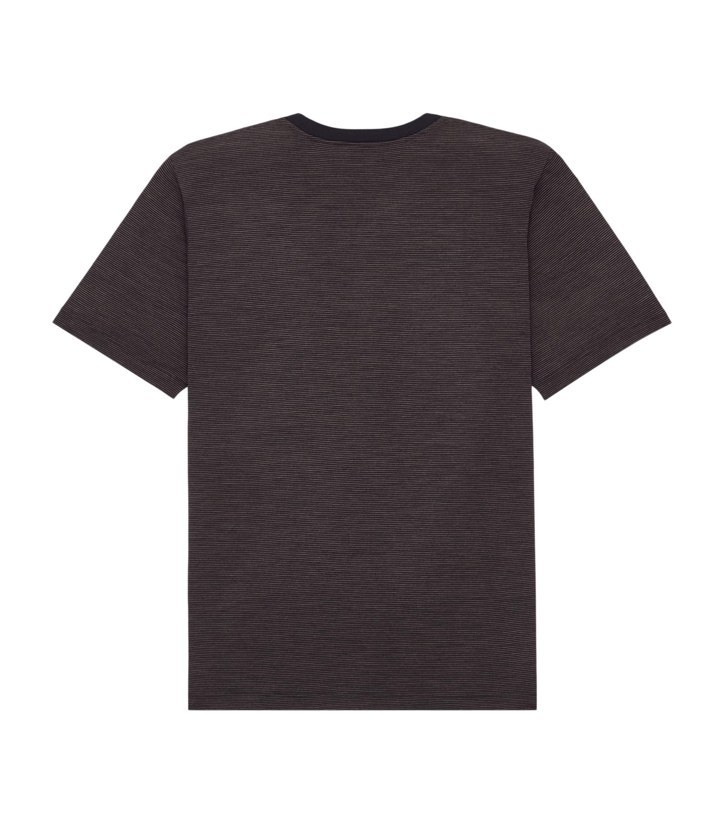 Saint Laurent Mens Wool Stripe Cassandre T-Shirt Image 2