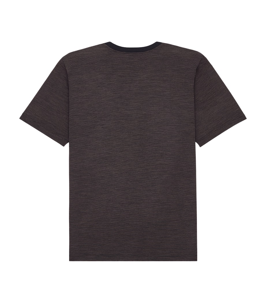 Saint Laurent Mens Wool Stripe Cassandre T-Shirt Image 2