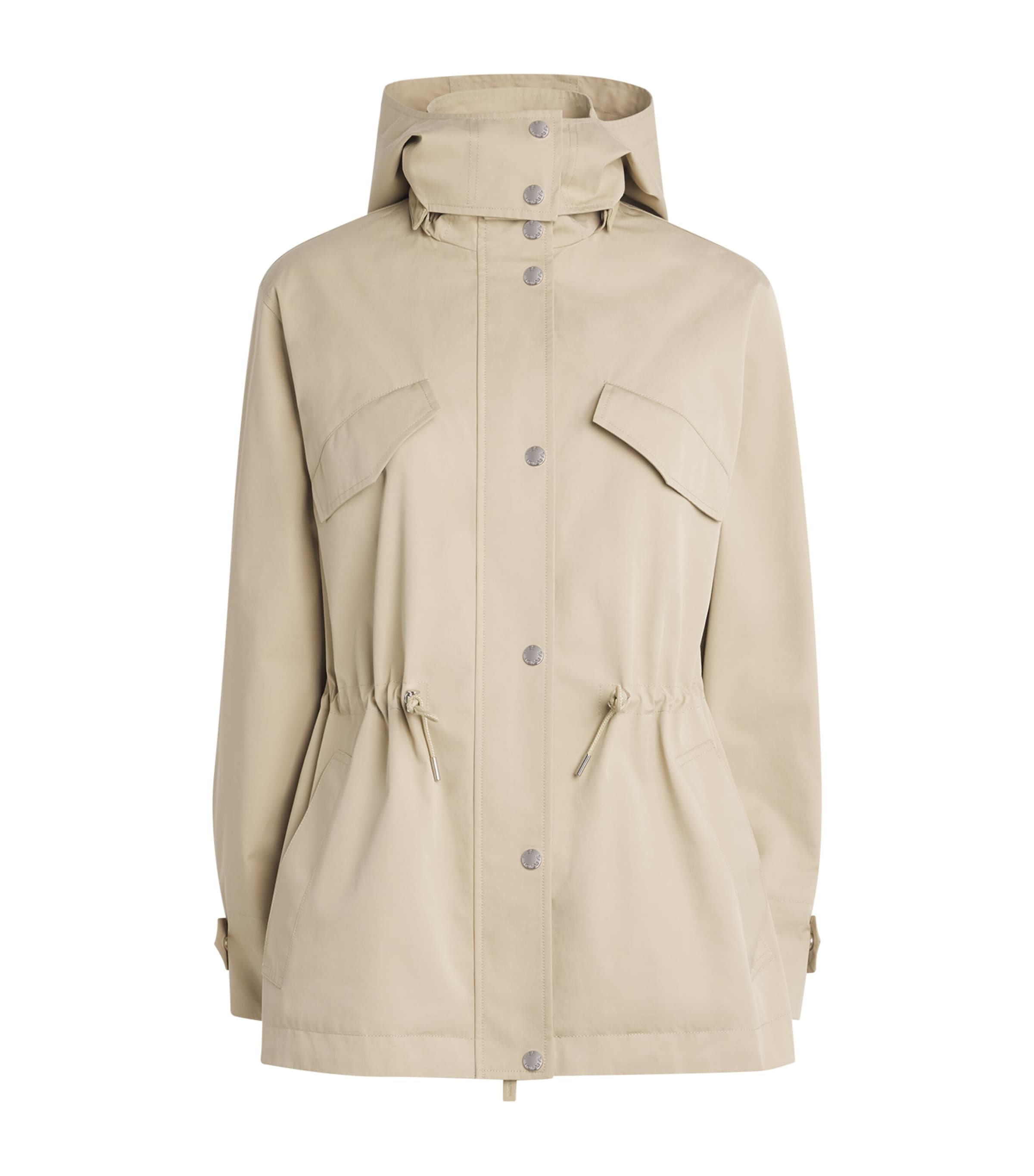 Yves Salomon Womens Cotton-Blend Waterproof Hooded Parka Image 1