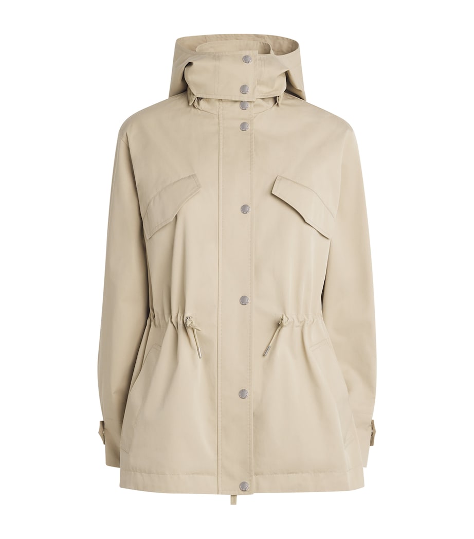 Yves Salomon Womens Cotton-Blend Waterproof Hooded Parka Image 1