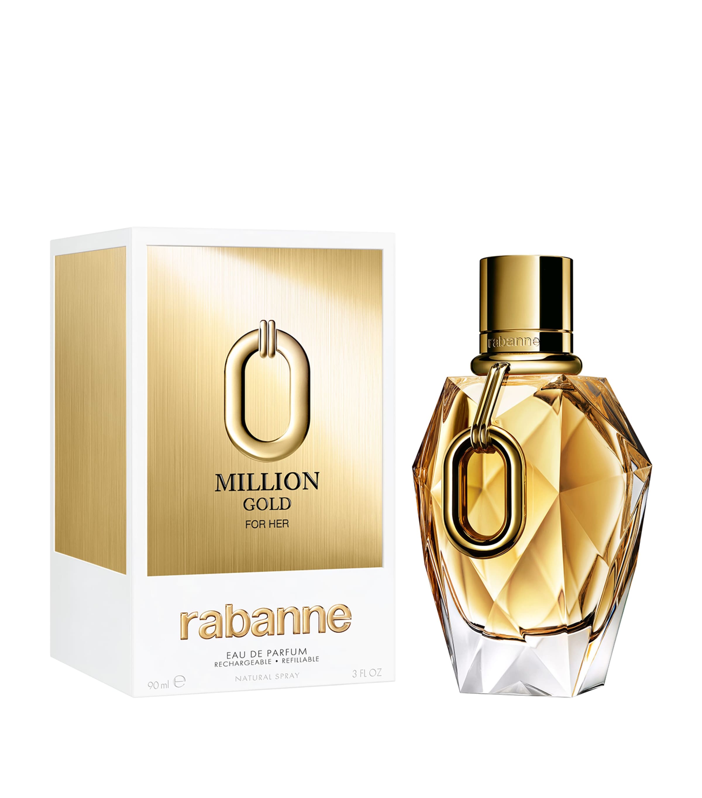Million Gold For Her Eau de Parfum (90ml) NO COLOUR Image 2