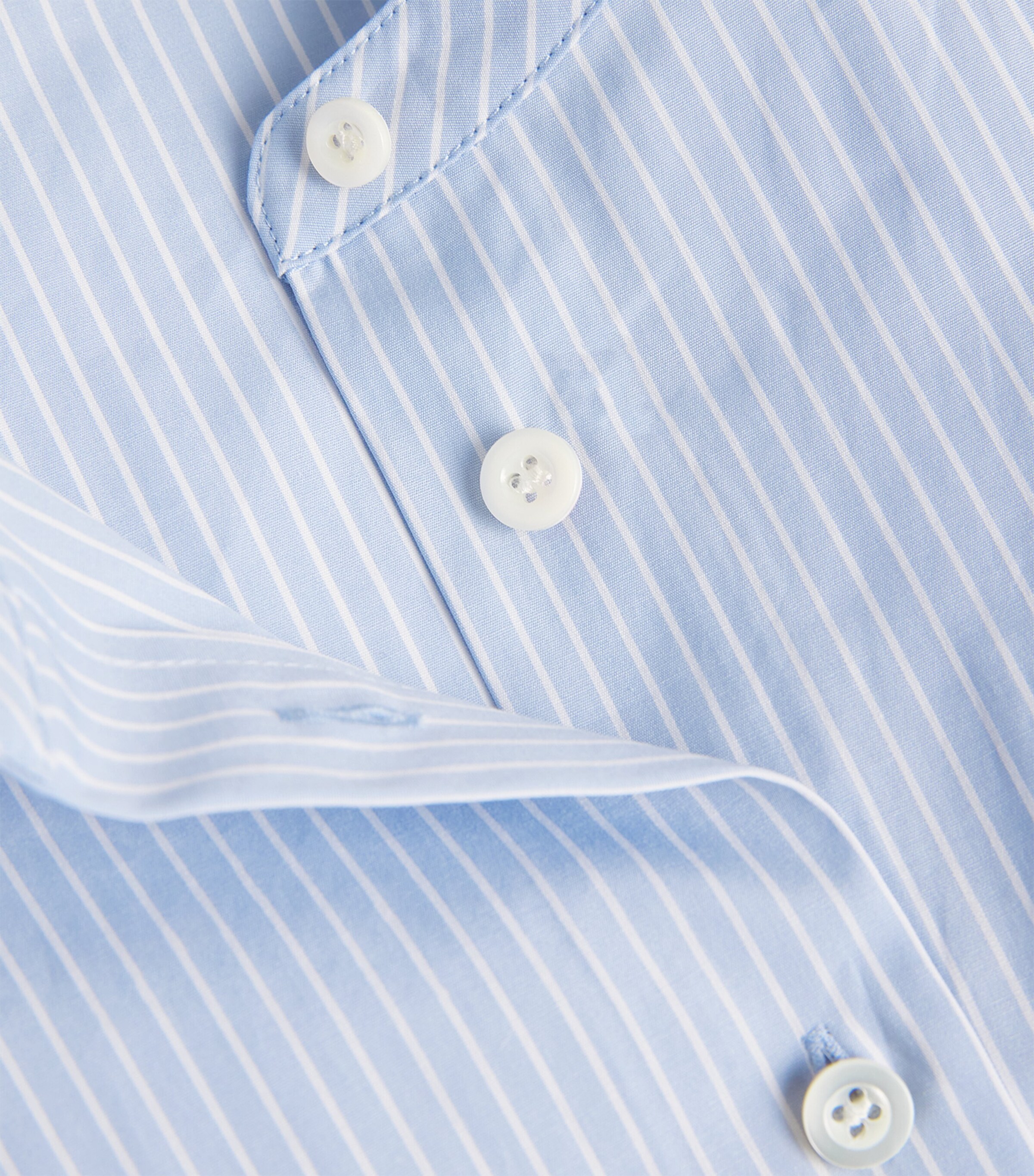 Cotton Stripe The Gathered Blouse LIGHT CHAMBRAY MULTI Image 5