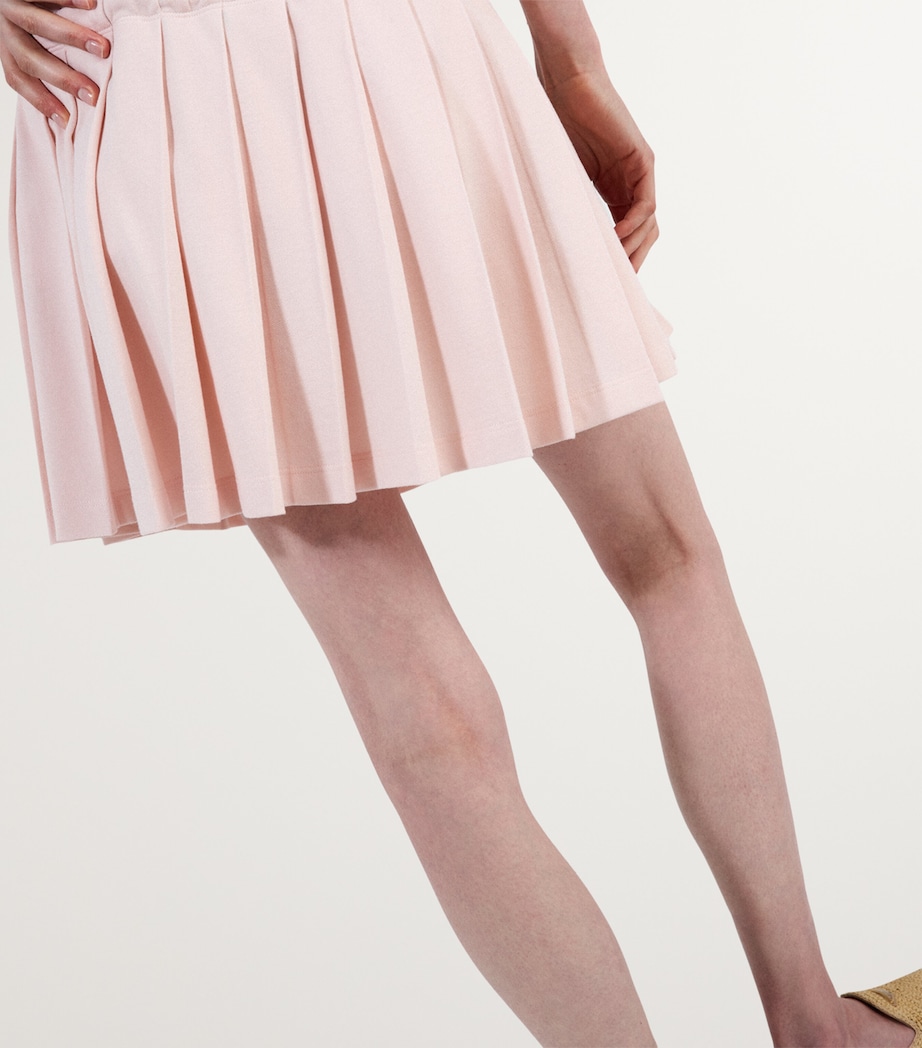 Cotton Pleated Mini Skirt F0924 Image 4