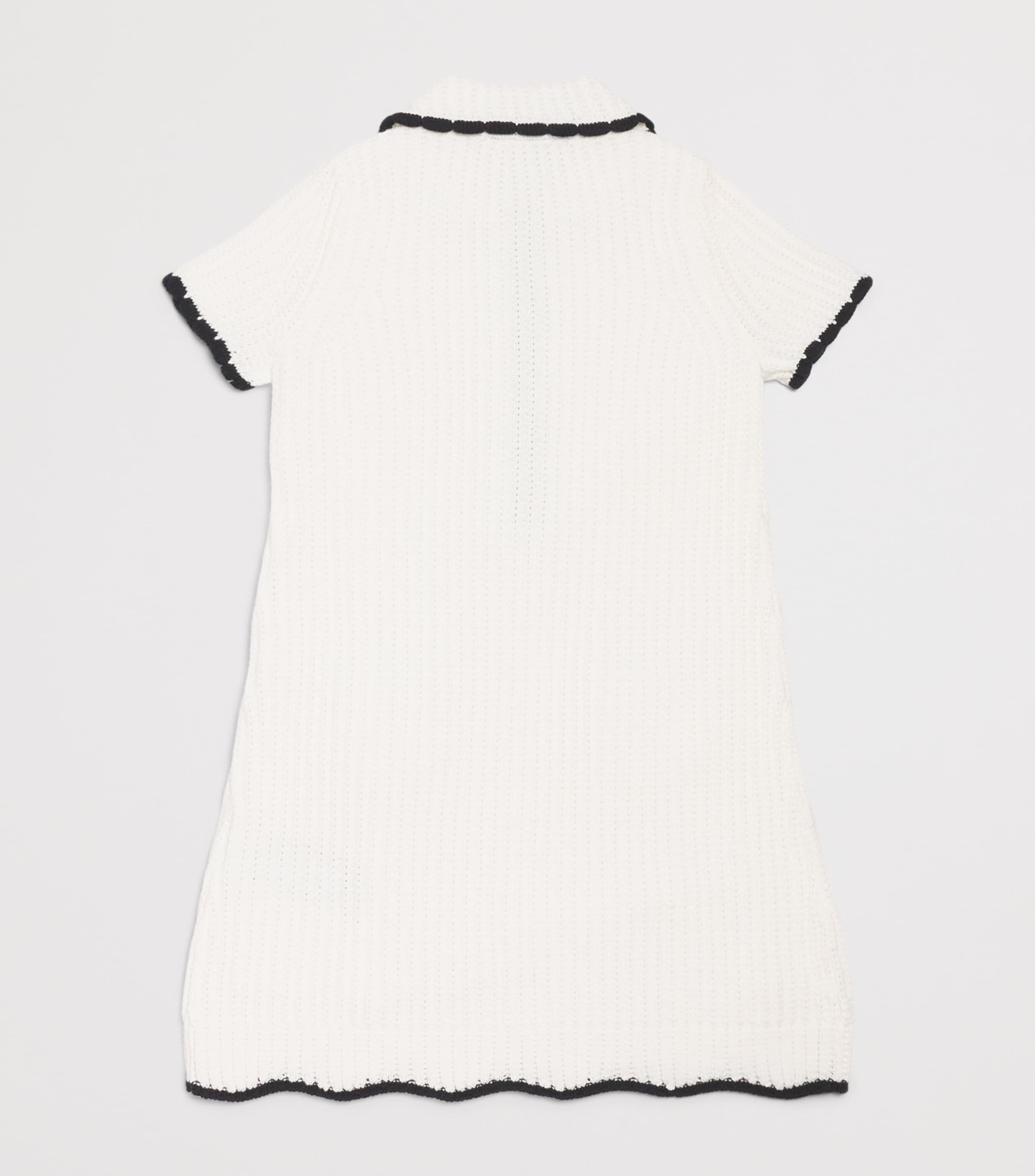 Emporio Armani Kids Cotton Knit Mini Dress (4-14 Years) Off White Image 2